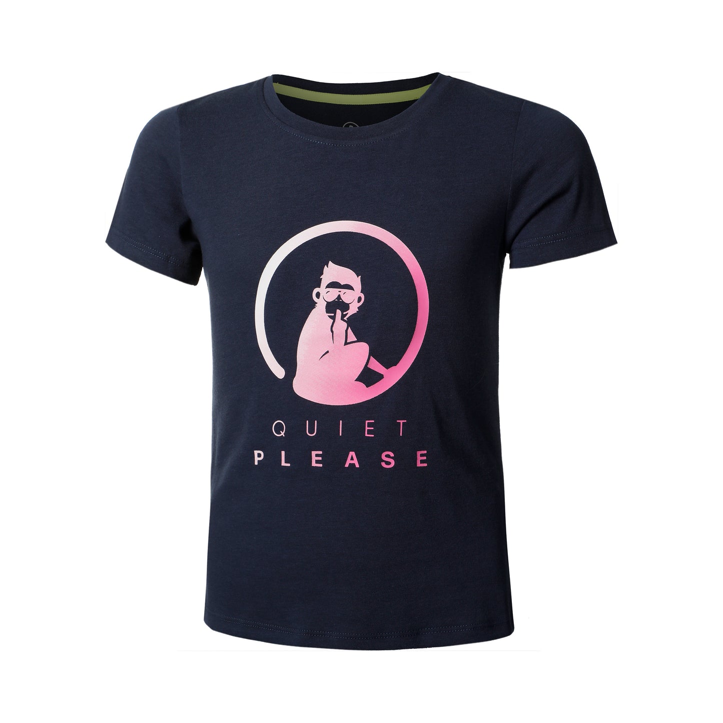 Quiet Please Logo T-shirt Filles-Bleu Foncé