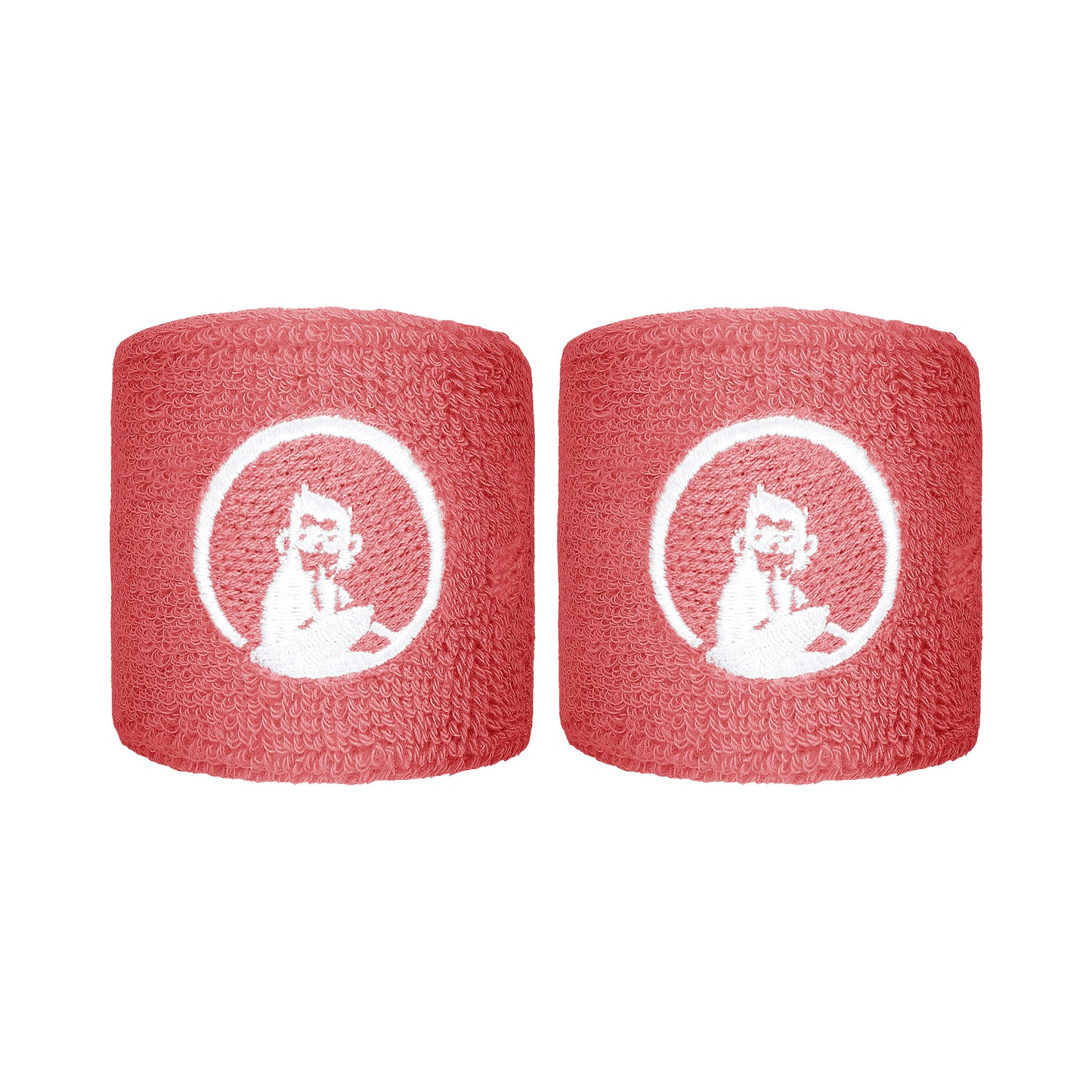 Quiet Please Poignet Pack de 2 unités court - corail, blanc