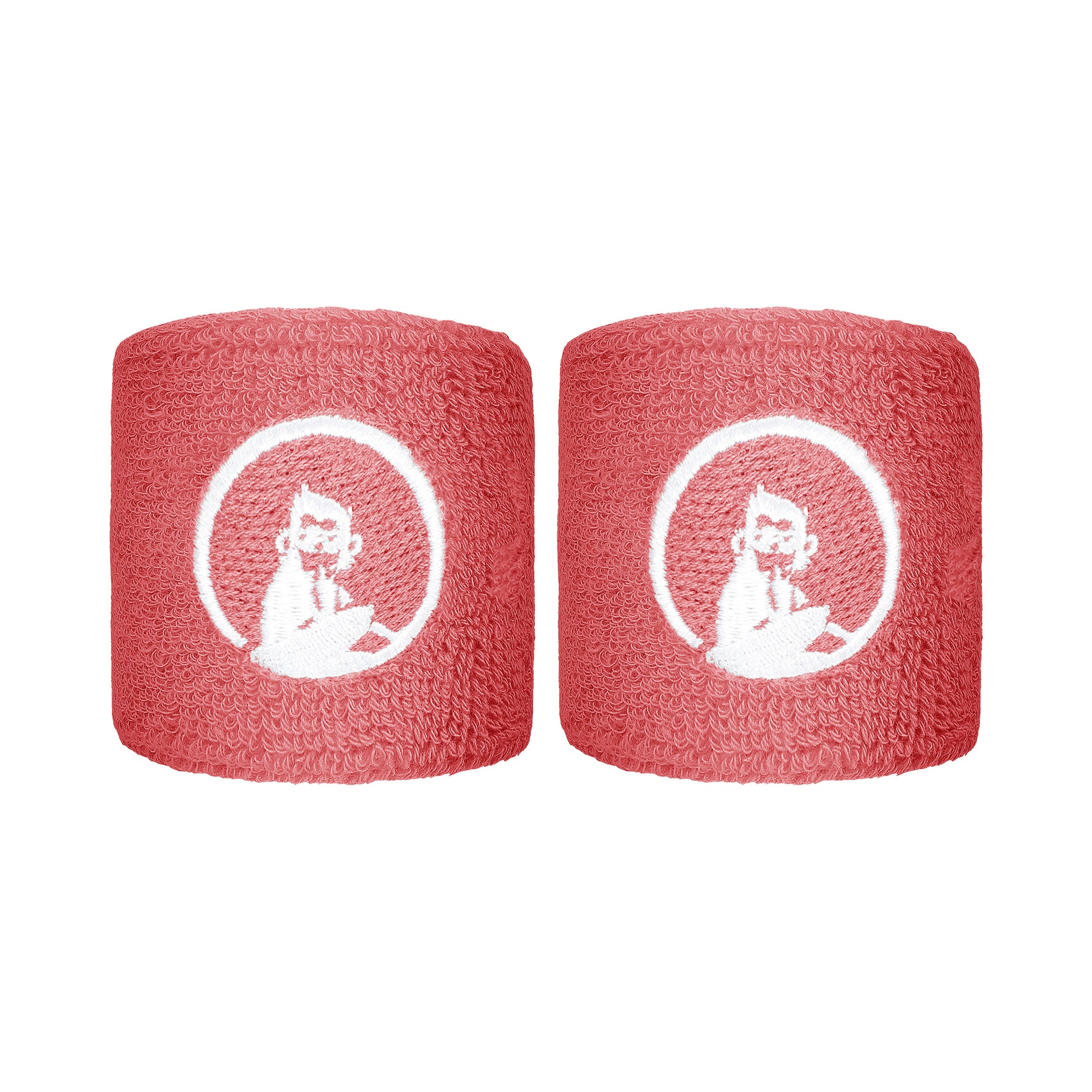 Quiet Please Poignet Pack de 2 unités court - corail, blanc