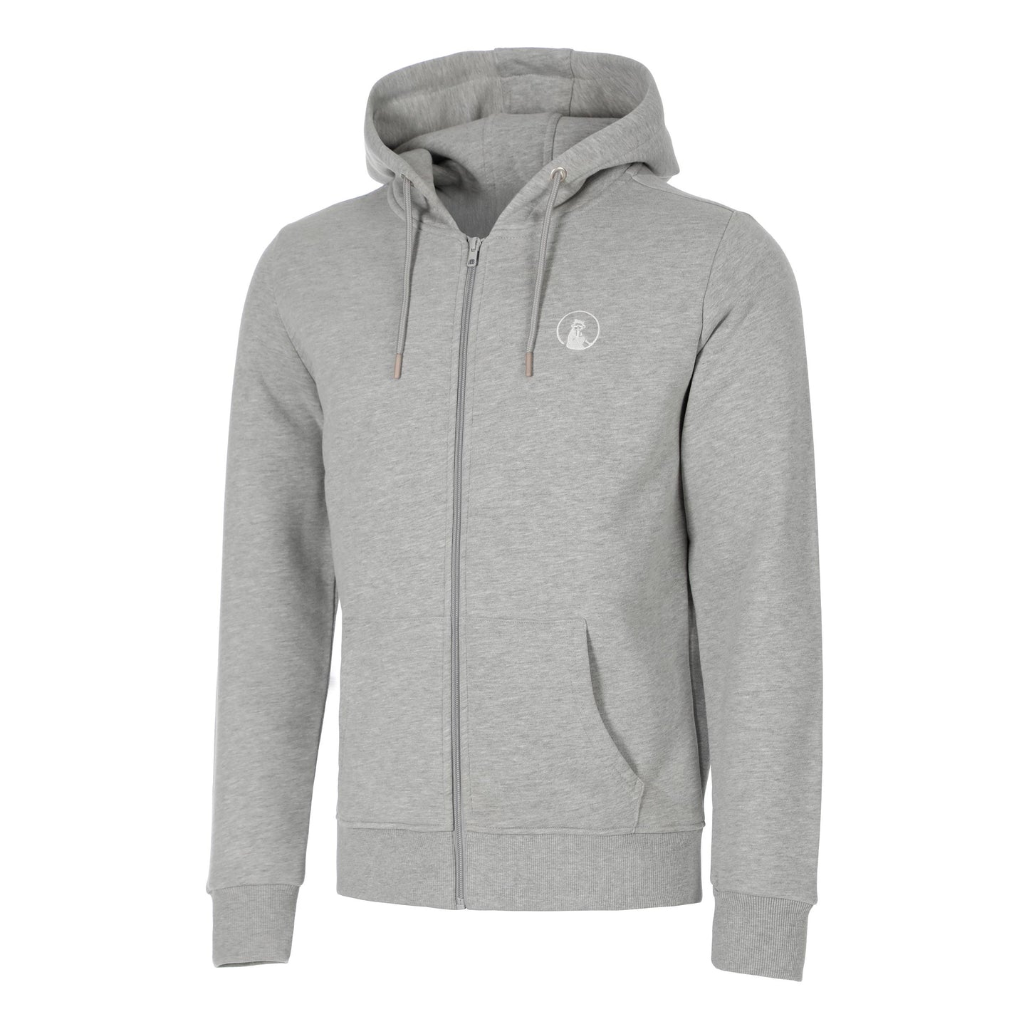 Quiet Please Essential Zip Gilet en coton Hommes-gris
