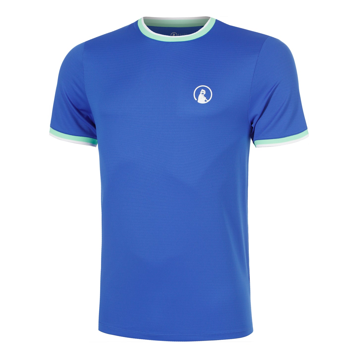 Quiet Please Joy Break Ringer T-shirt Hommes - bleu, blanc