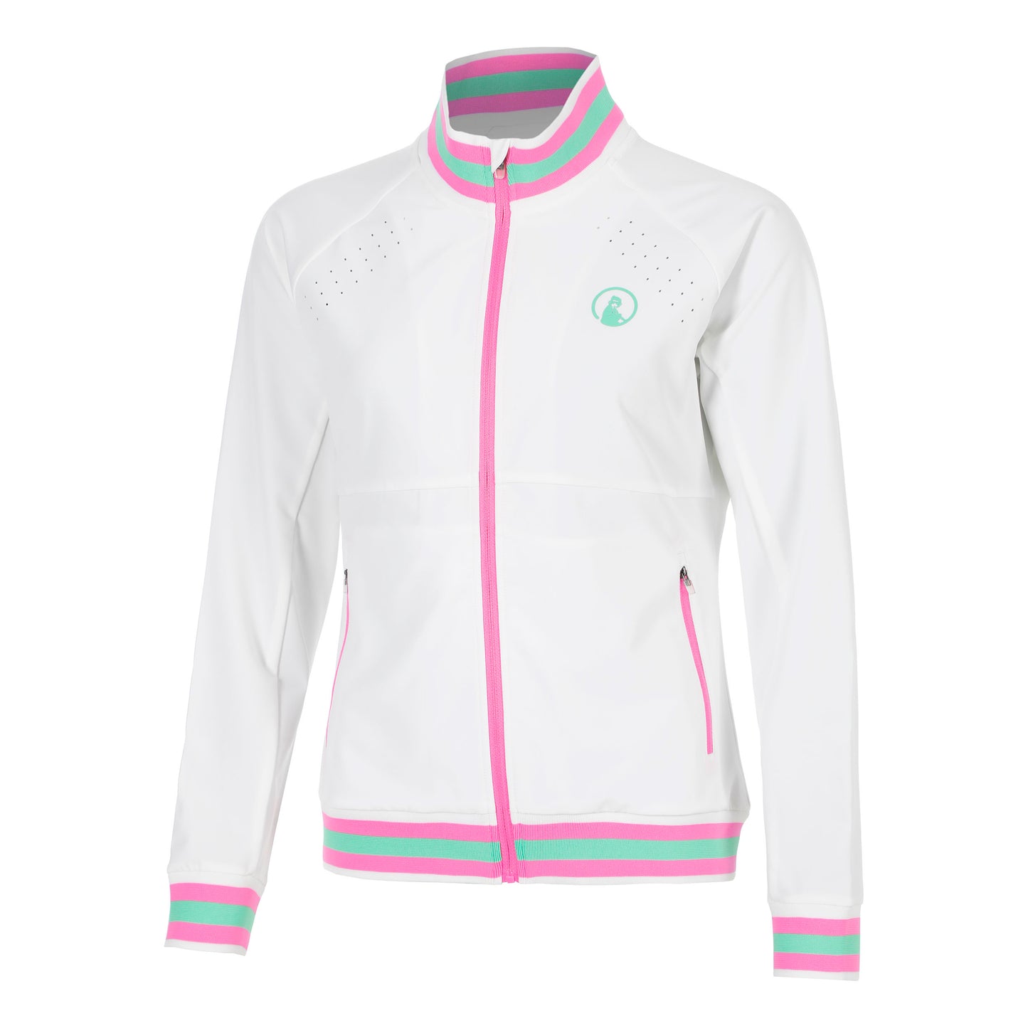 Quiet Please Joy Tipping Veste de survêtement Femmes - blanc, vert