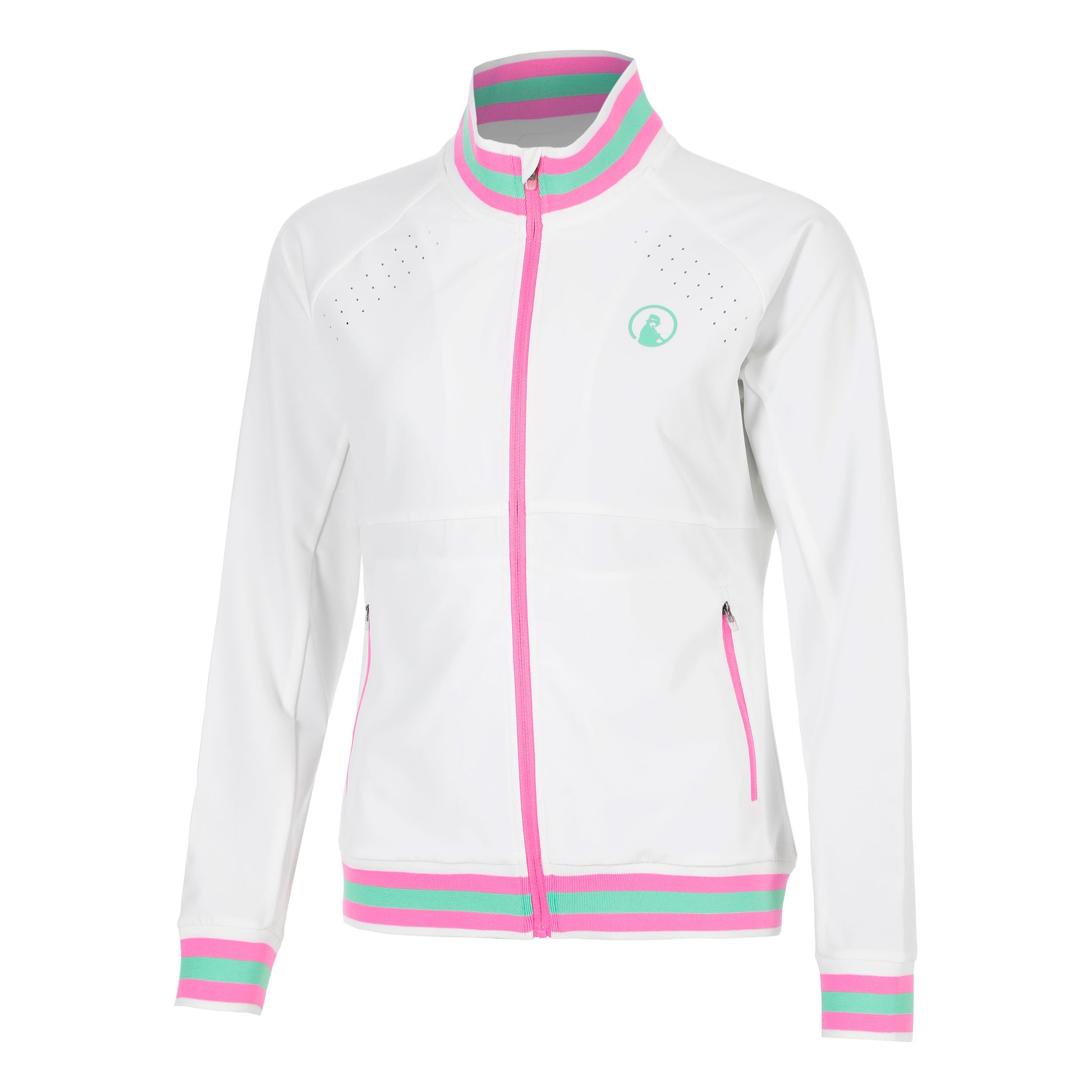 Quiet Please Joy Tipping Veste de survêtement Femmes - blanc, vert