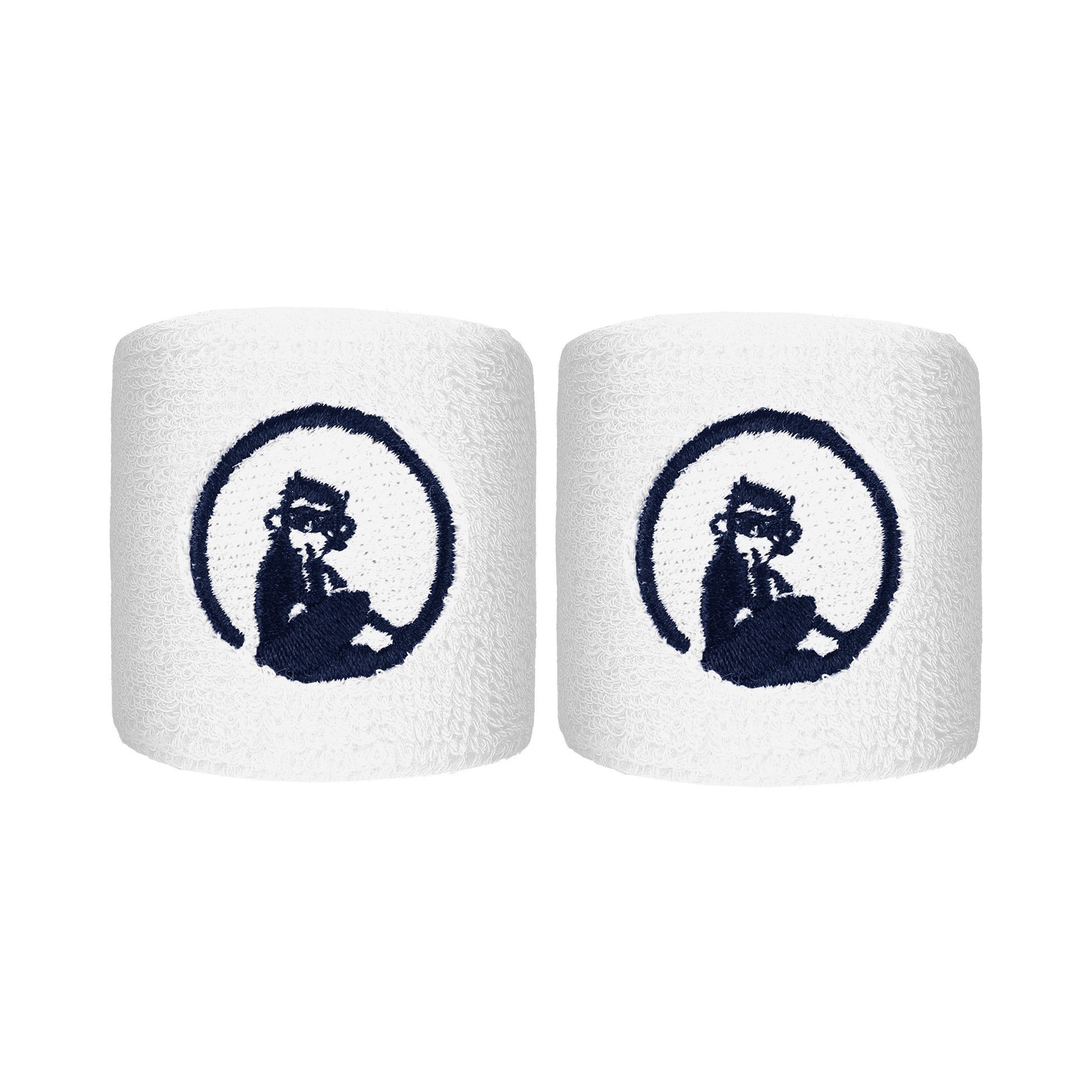 Quiet Please Poignet Pack de 2 unités court - blanc, bleu foncé