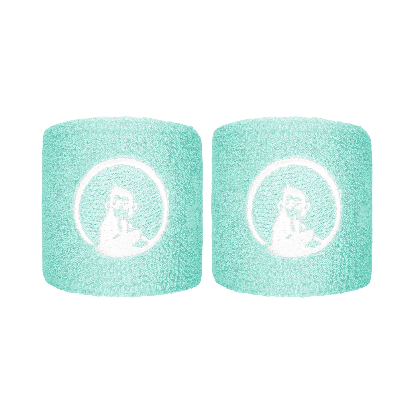 Quiet Please Poignet Pack de 2 unités court - turquoise, blanc