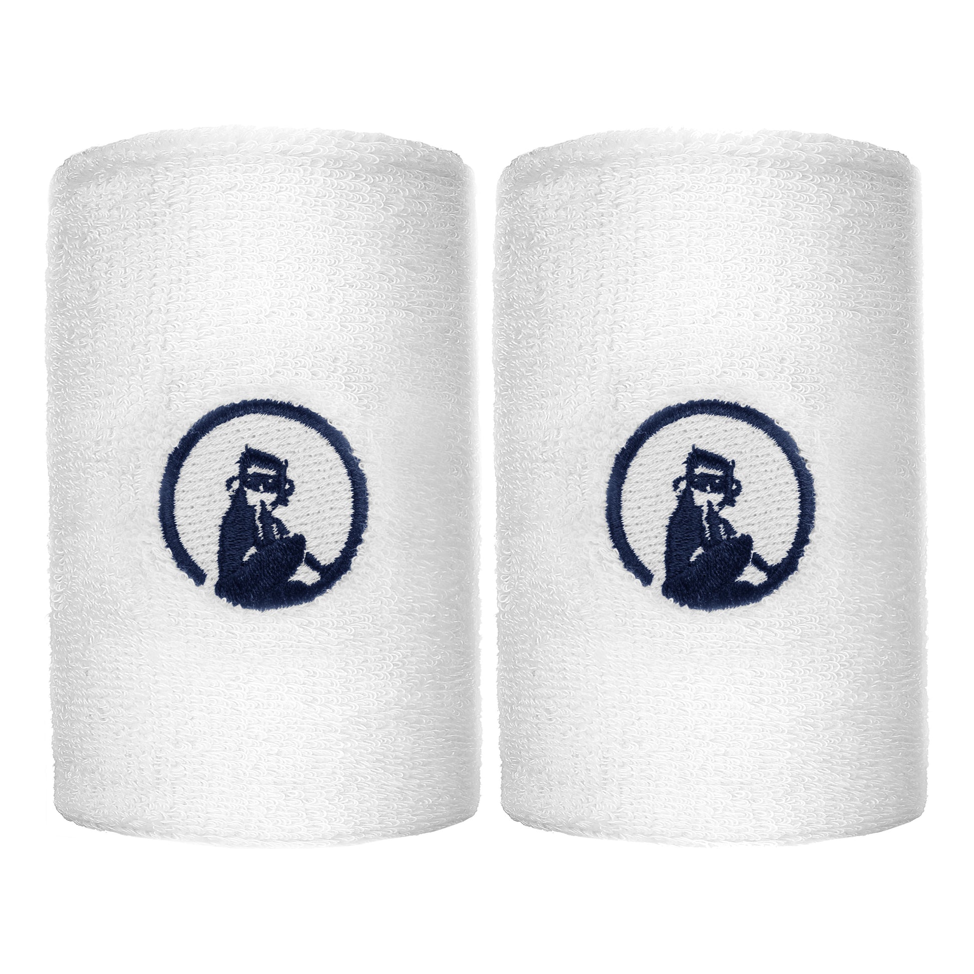 Quiet Please Poignet Pack de 2 unités long - blanc, bleu foncé