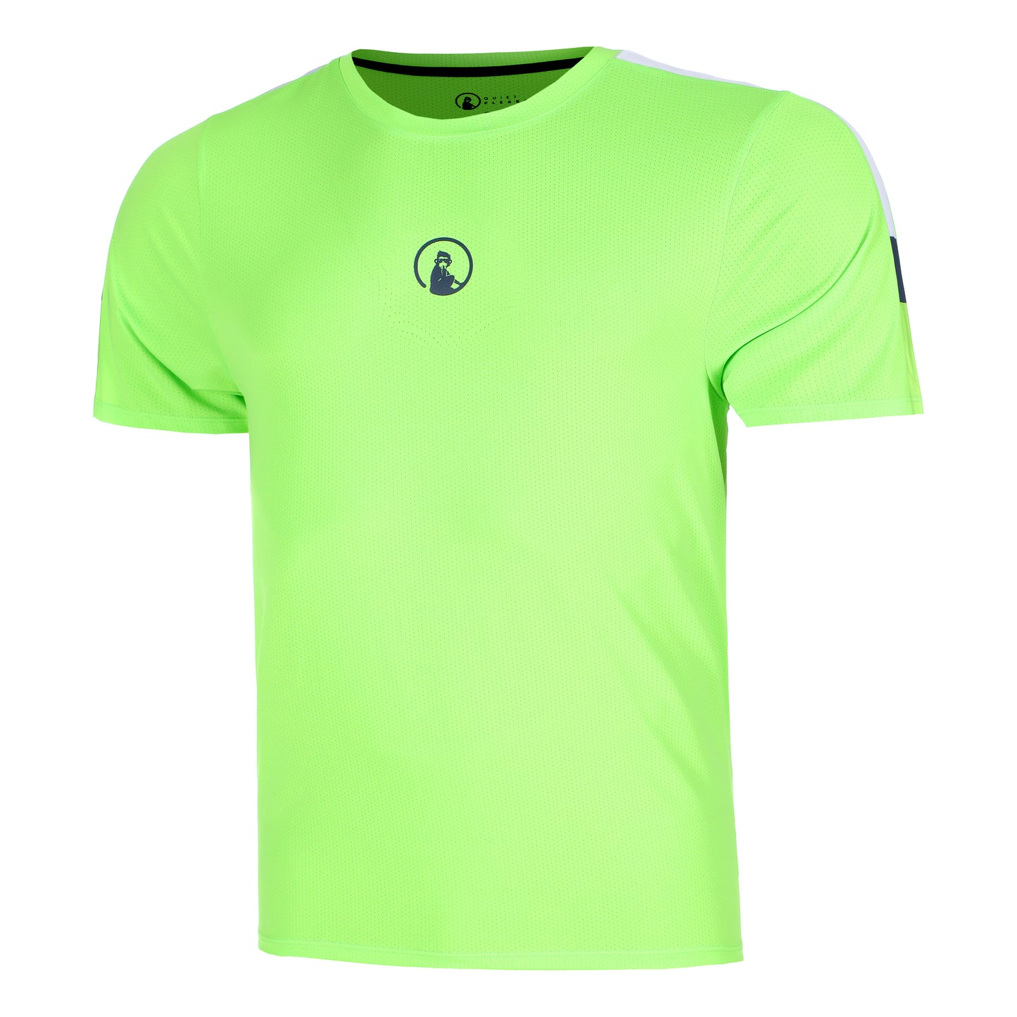 Quiet Please Wild Receiver Hori T-shirt Hommes-Vert Fluo,Multicouleur