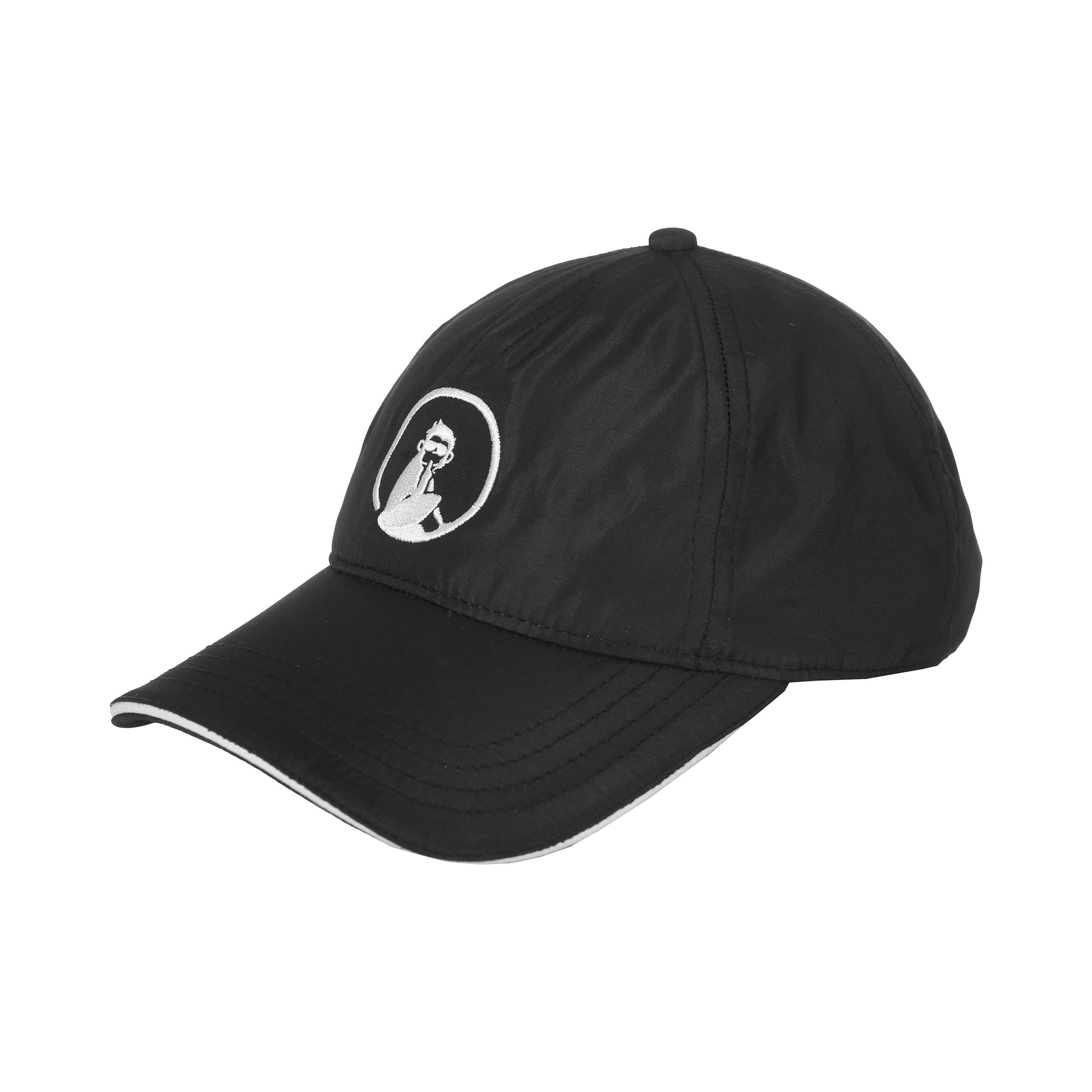 Quiet Please Court Casquette Enfants-Noir,Blanc