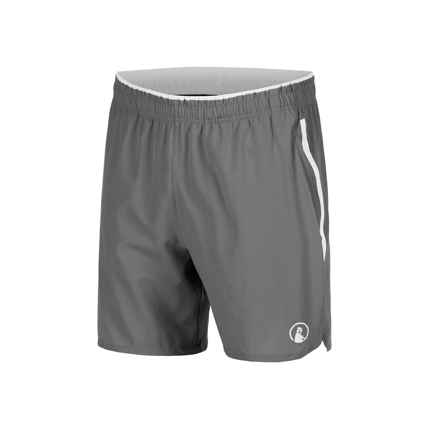 Quiet Please Drop 7in Shorts Hommes - gris, blanc