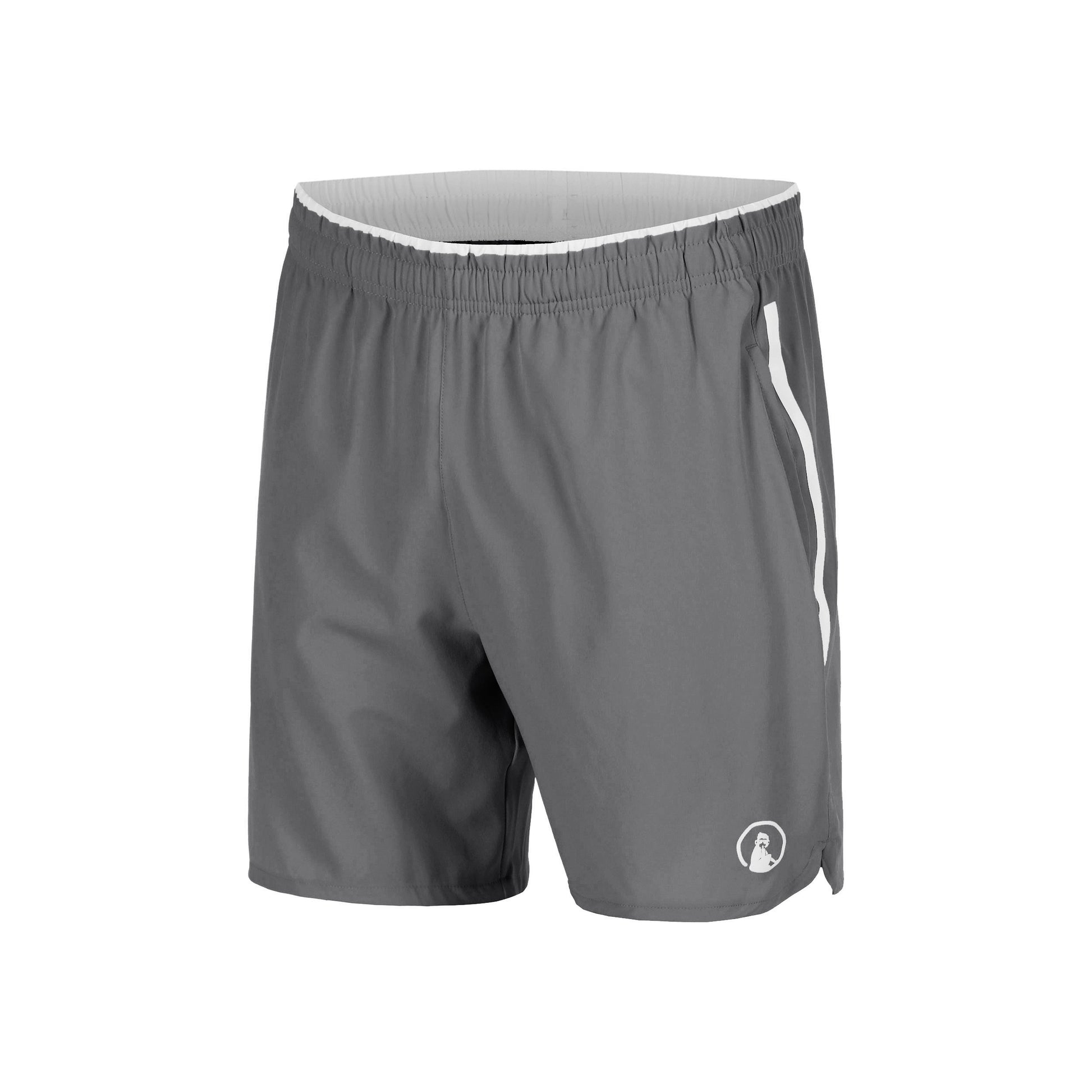 Quiet Please Drop 7in Shorts Hommes - gris, blanc