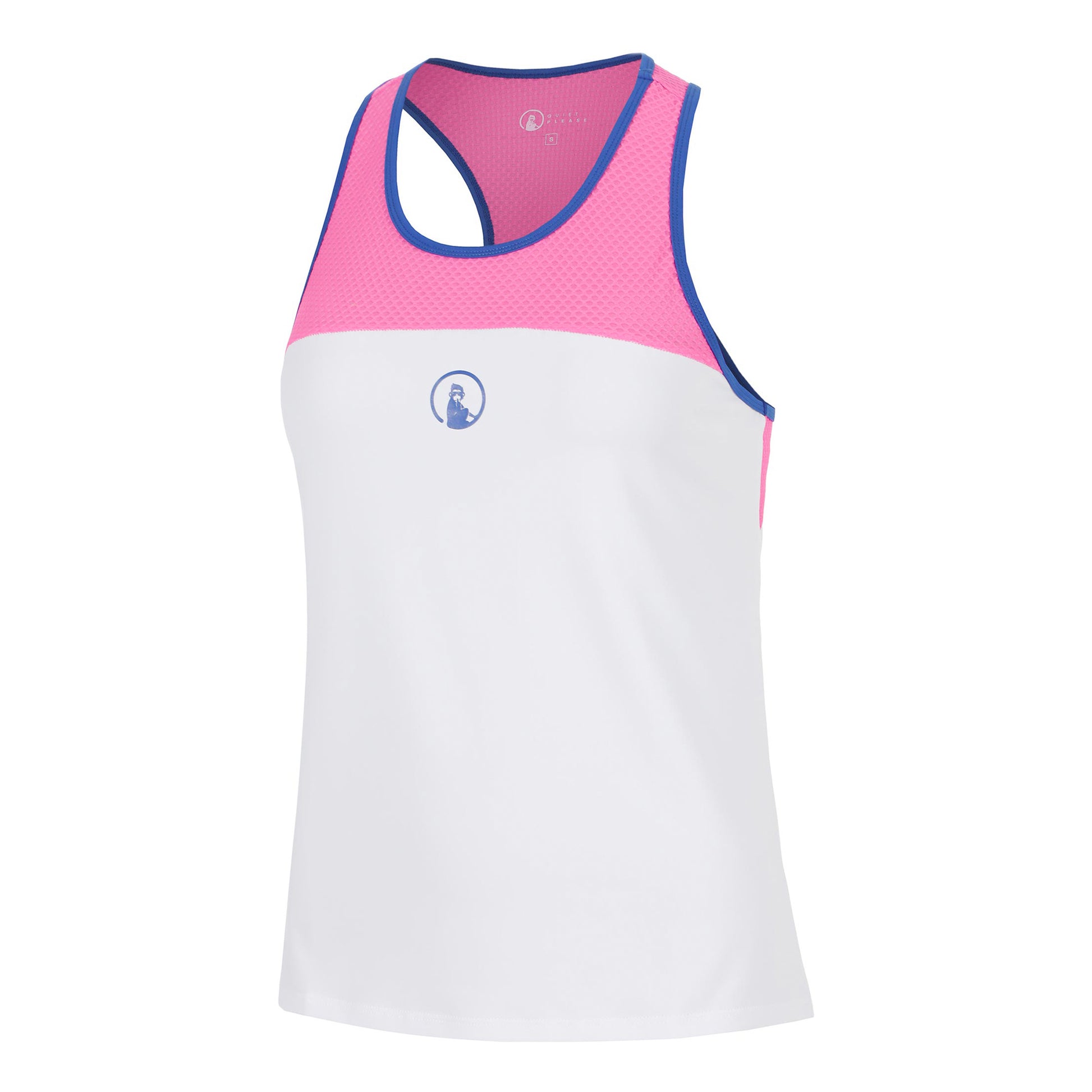 Quiet Please Racerback Débardeur tank top Femmes - pink, bleu