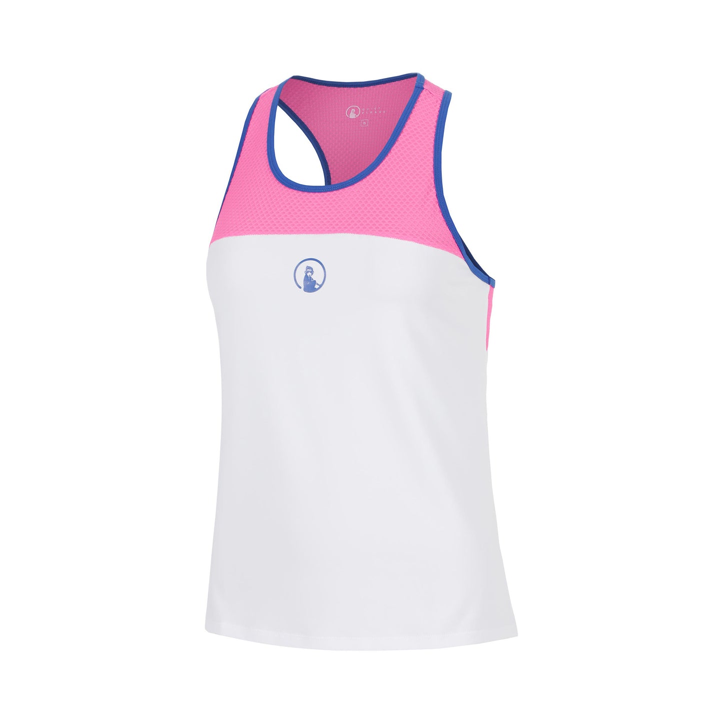 Quiet Please Racerback Débardeur tank top Filles - pink, blanc