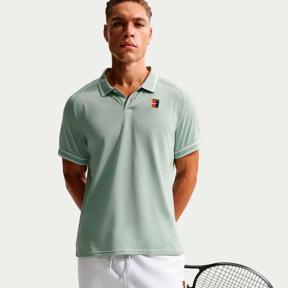 Nike Court Heritage Polo Hommes - vert gris