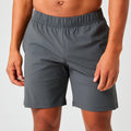 Ace Sports 8 Inch Shorts Hommes-gris foncé, blanc