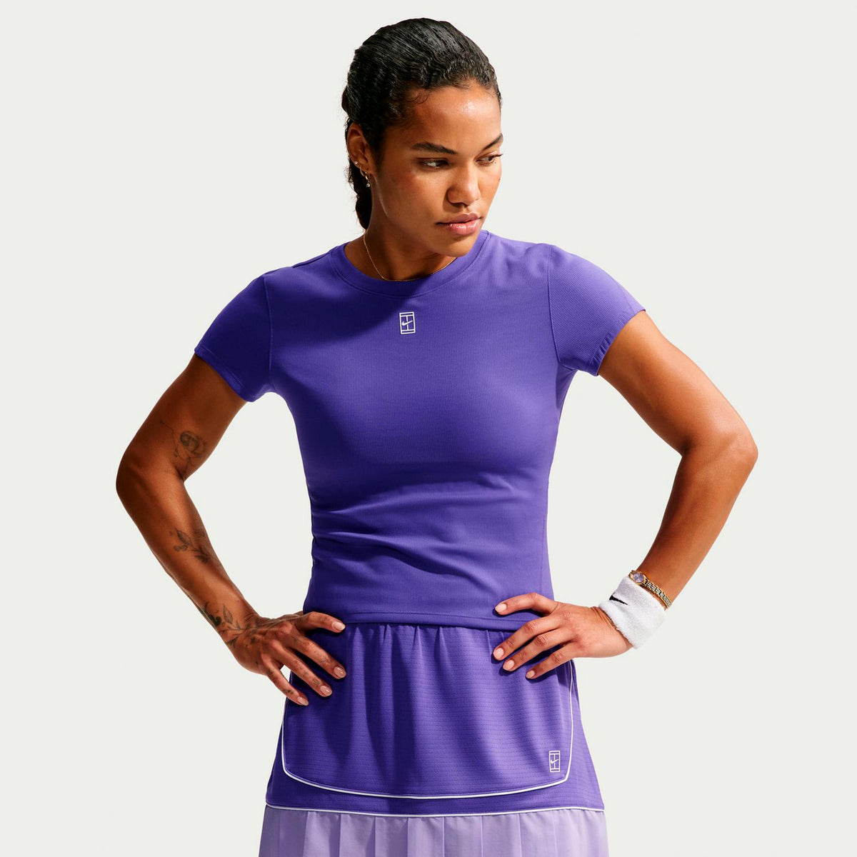 Nike Court Dri-FIT Advantage T-shirt Femmes - lilas