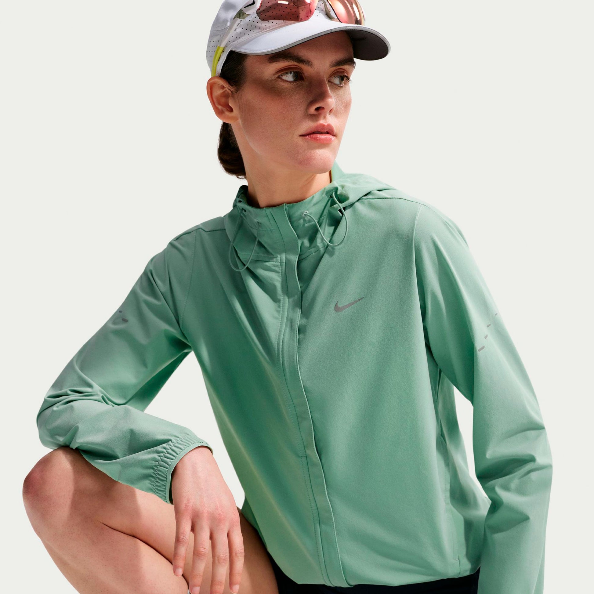 Nike Swift Veste running Femmes - vert clair, argent