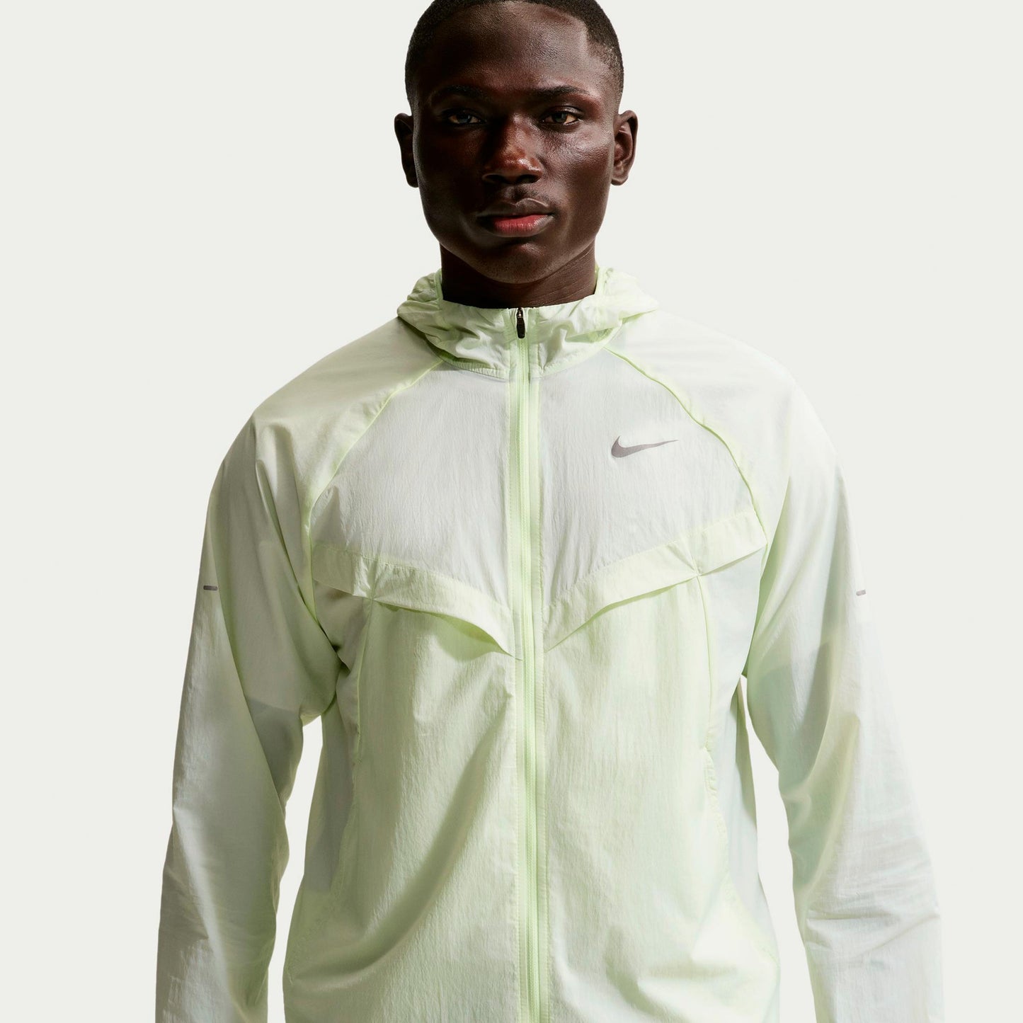 Nike Stride Veste running Hommes - jaune, argent