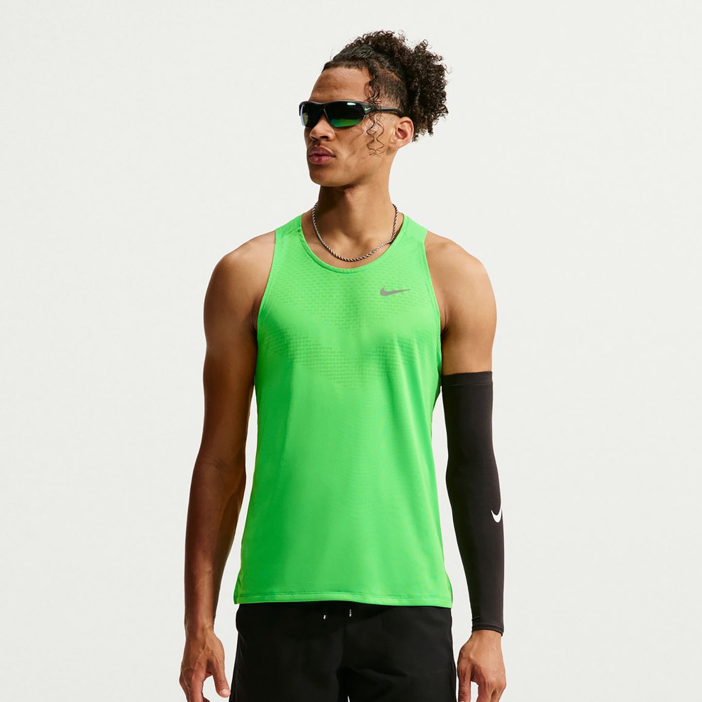 Nike Stride  Maillot de course Hommes - vert, argent