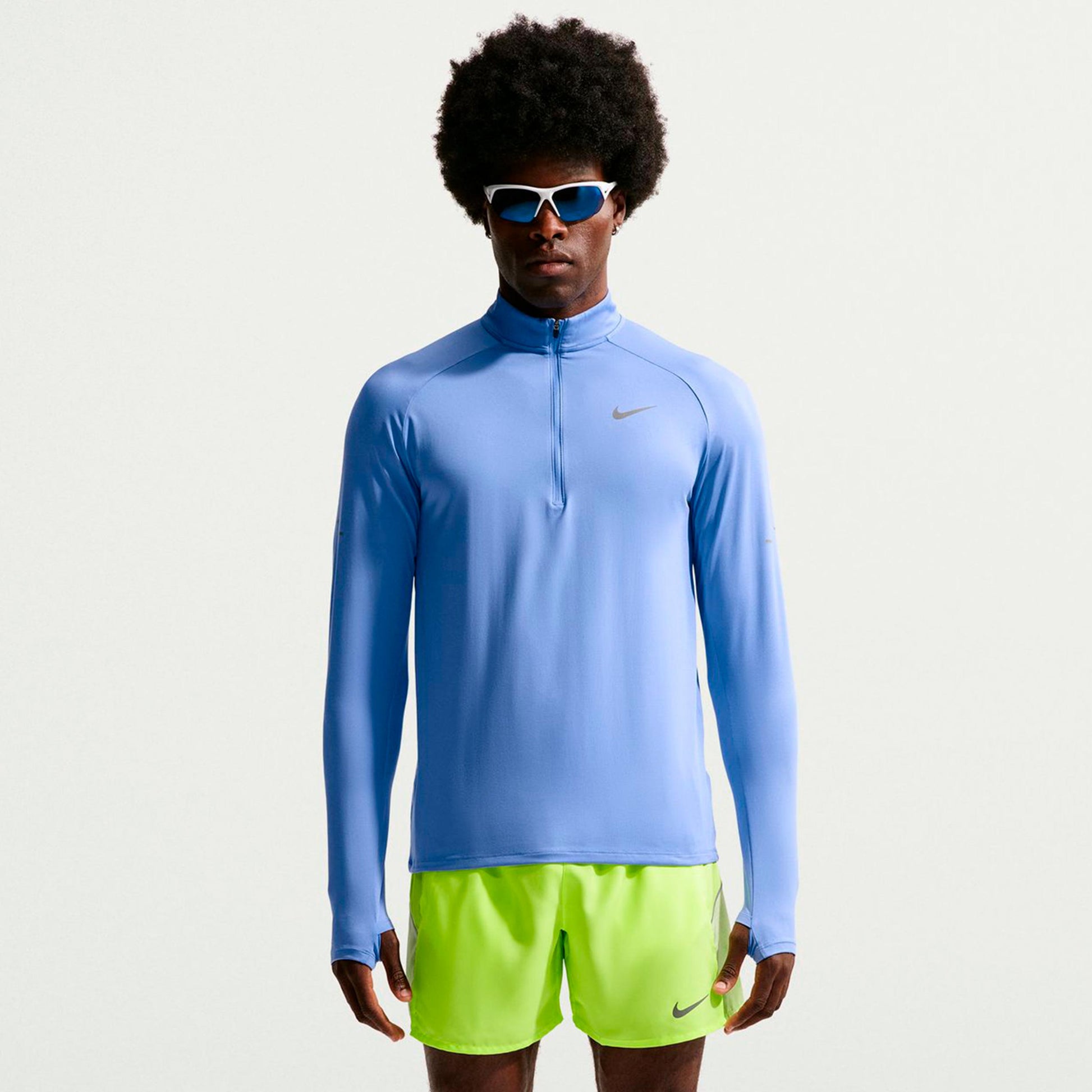 Nike Stride Maillot de course Hommes - bleu clair, argent