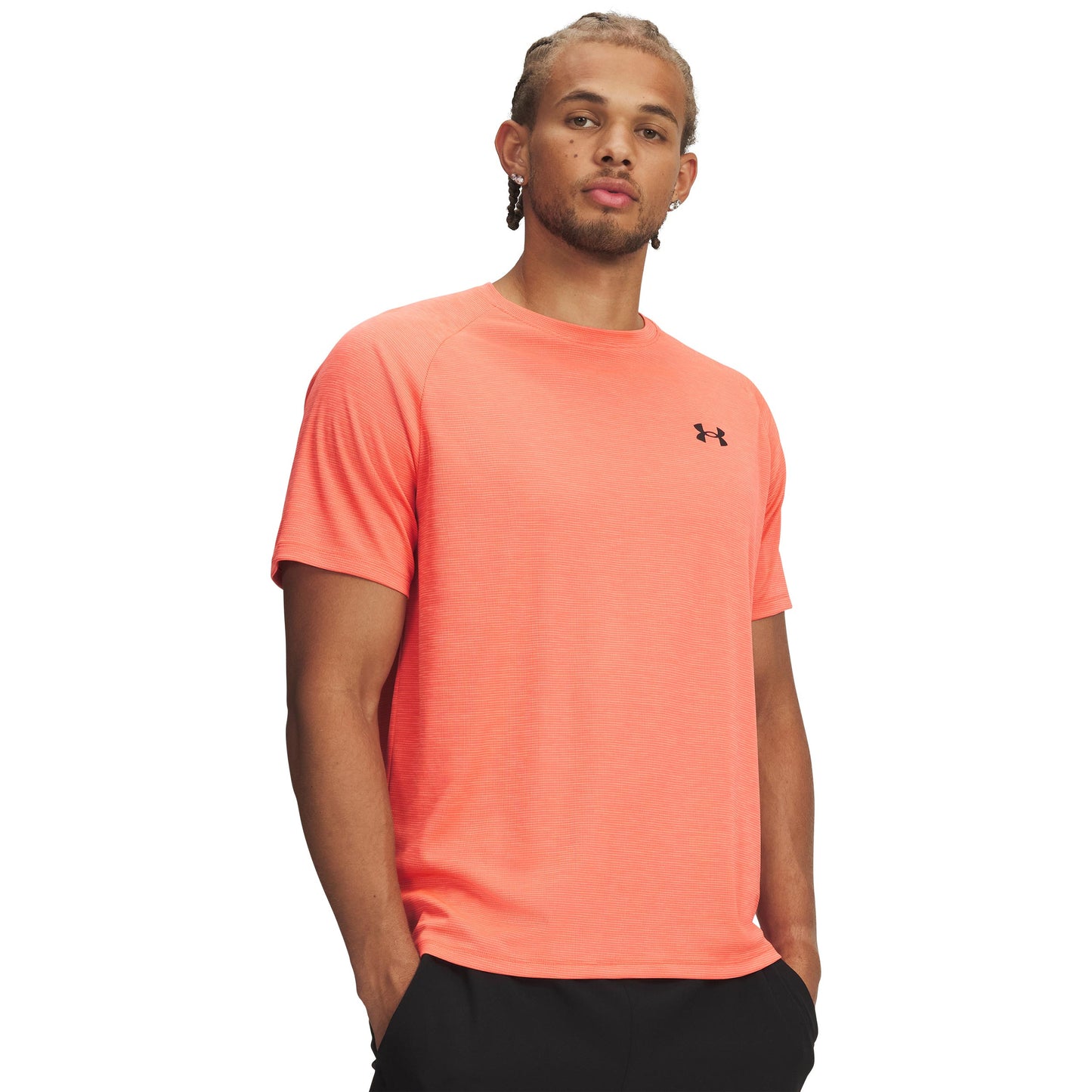 Under Armour Tech Textured T-shirt Hommes-rouge, noir