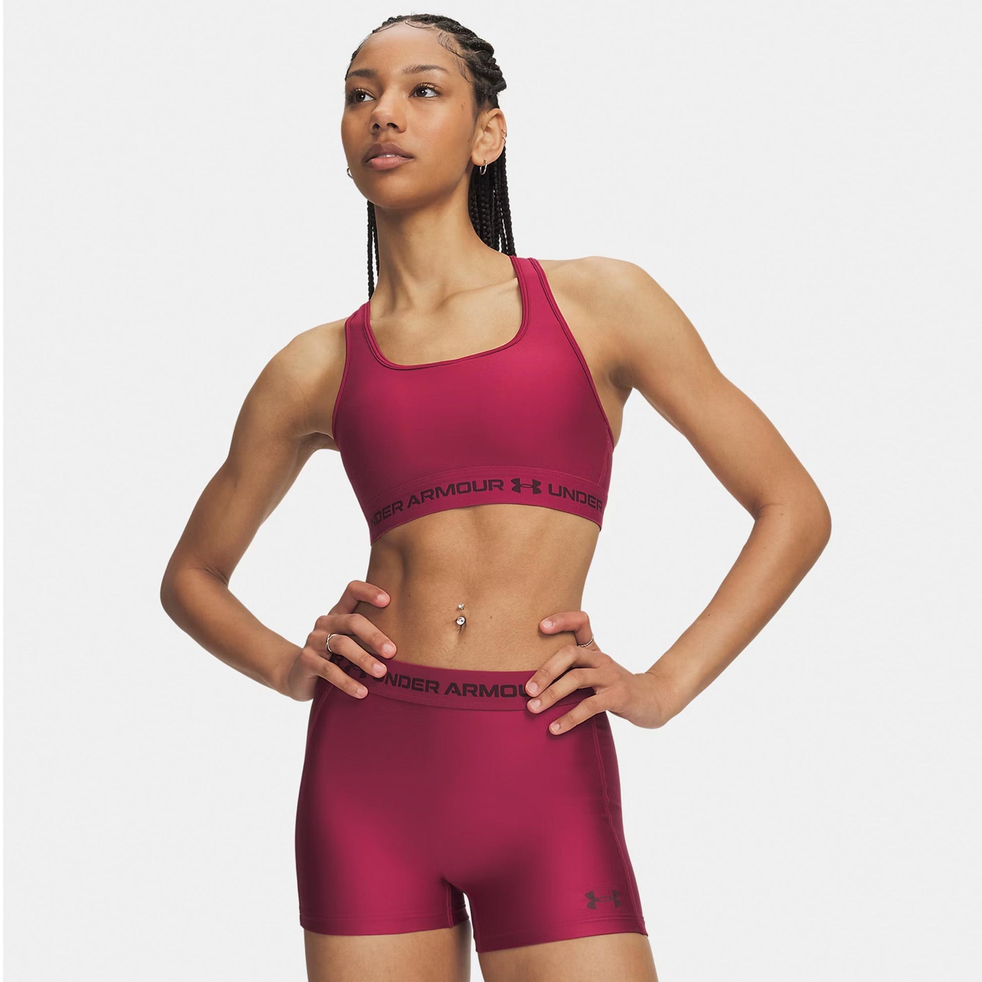 Under Armour Crossback Mid Soutien-gorge sport Femmes - rouge, rouge foncé