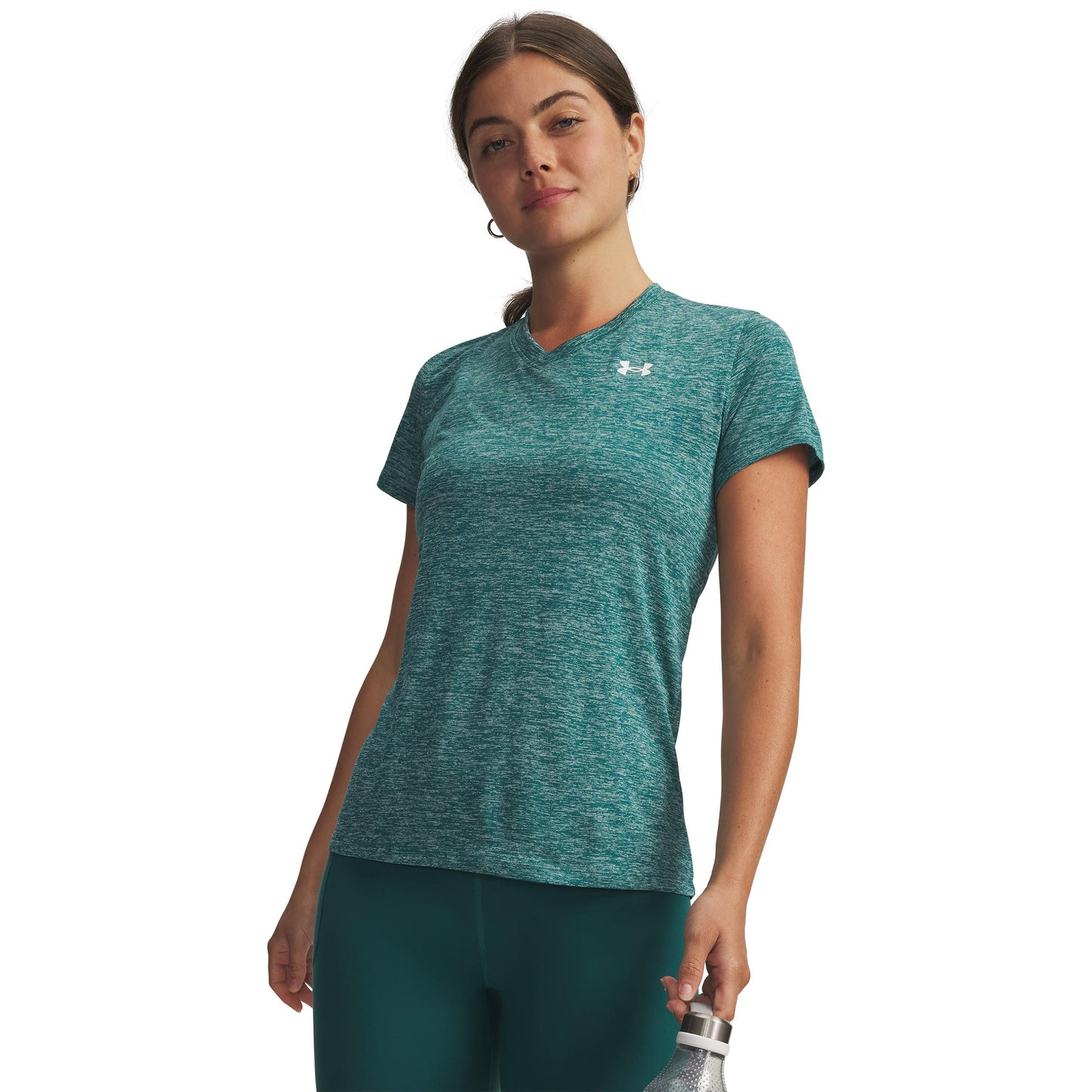 Under Armour Tech Twist T-shirt Femmes-vert, blanc