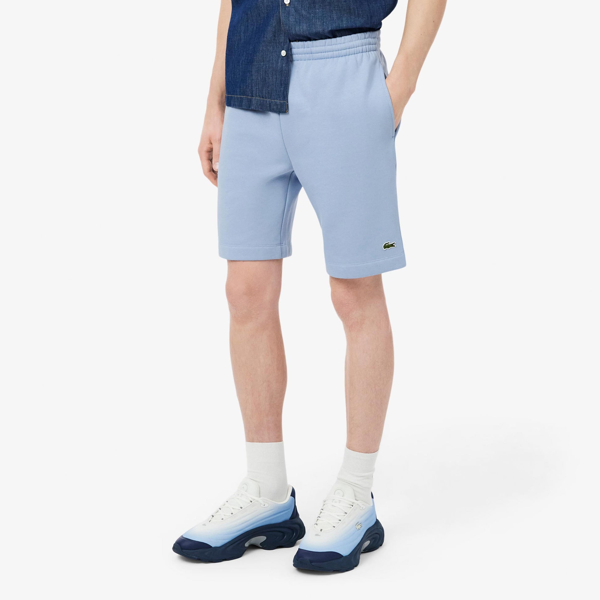 Lacoste Shorts Hommes - bleu clair, vert