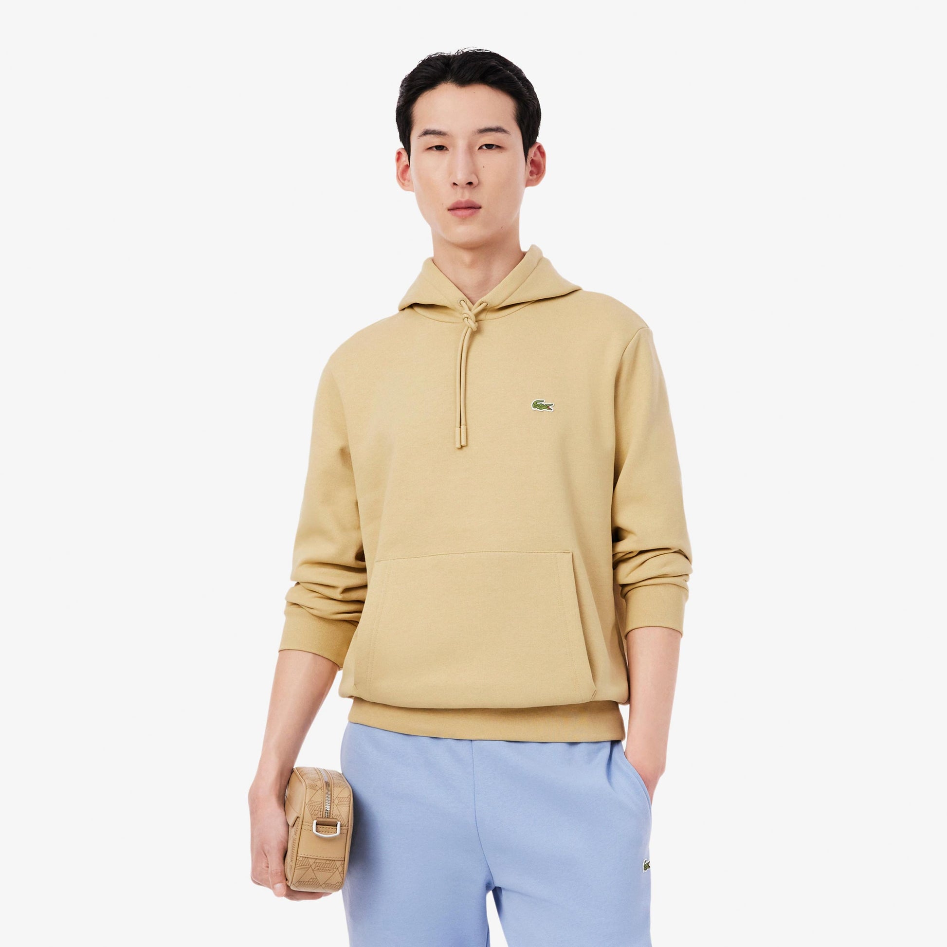 Lacoste Sweat à capuche Hommes - beige, vert