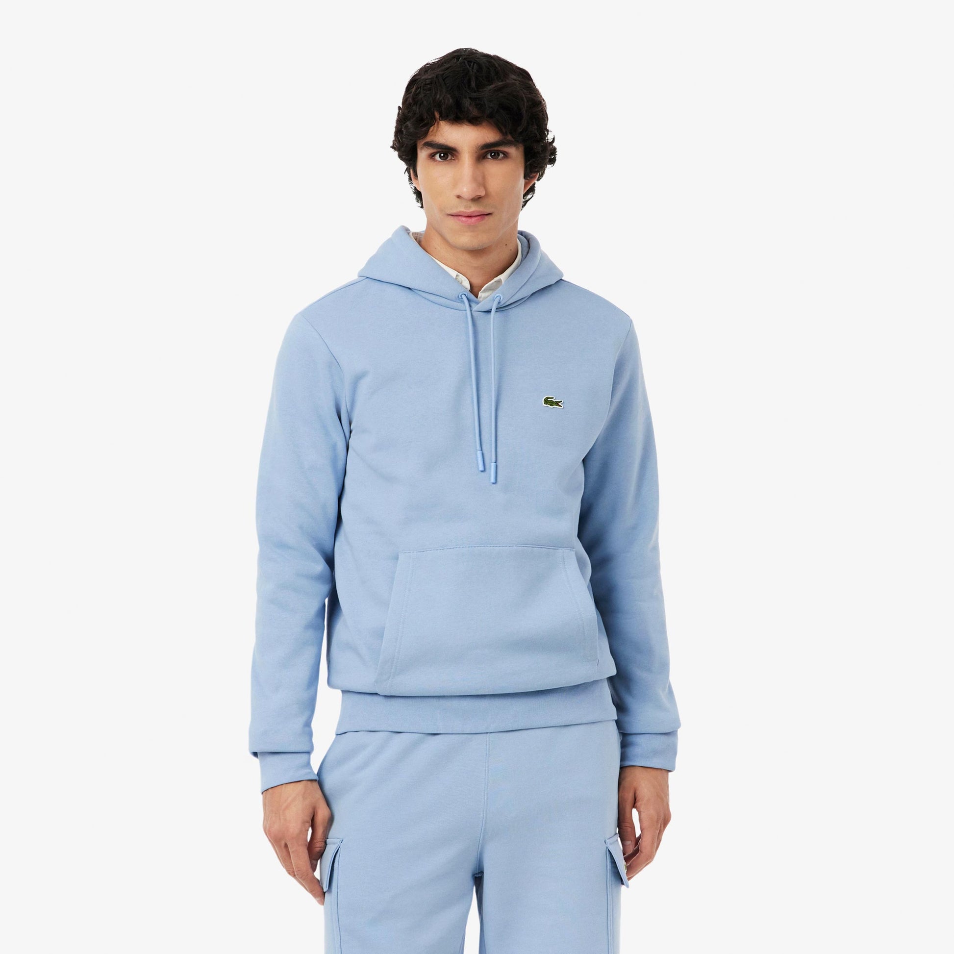 Lacoste Sweat à capuche Hommes - bleu gris, vert