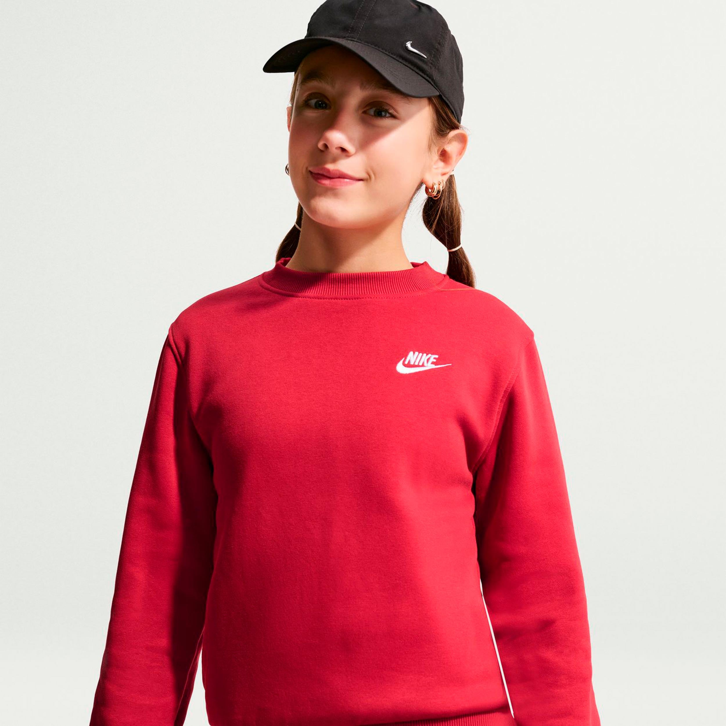 Nike Club Fleece Sweat-shirt Enfants - rouge