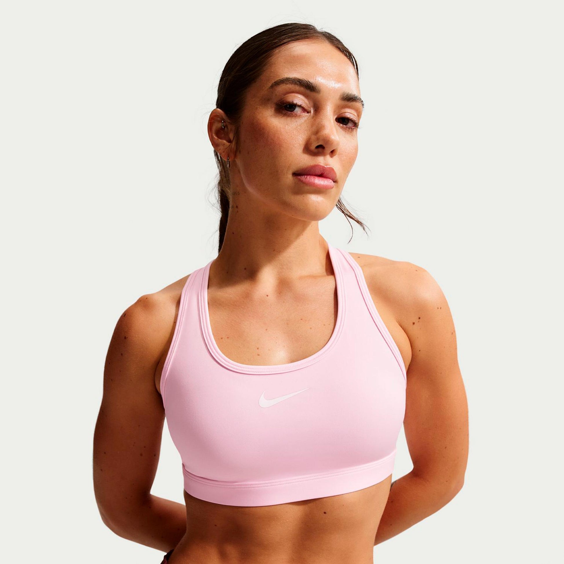 Nike Swoosh Medium Soutien-gorge sport Femmes-rosé, mauve