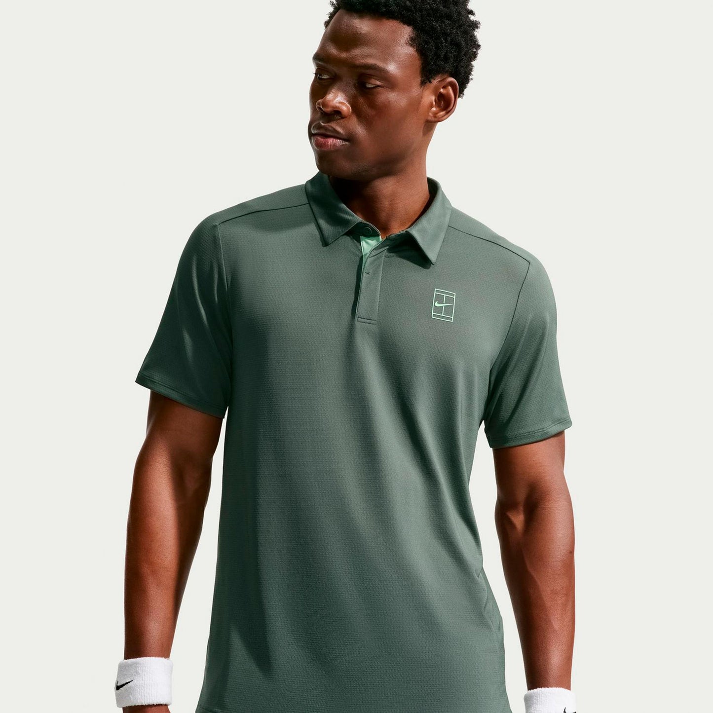 Nike Jannik Sinner Court Dri-FIT Advantage Polo Hommes - vert gris