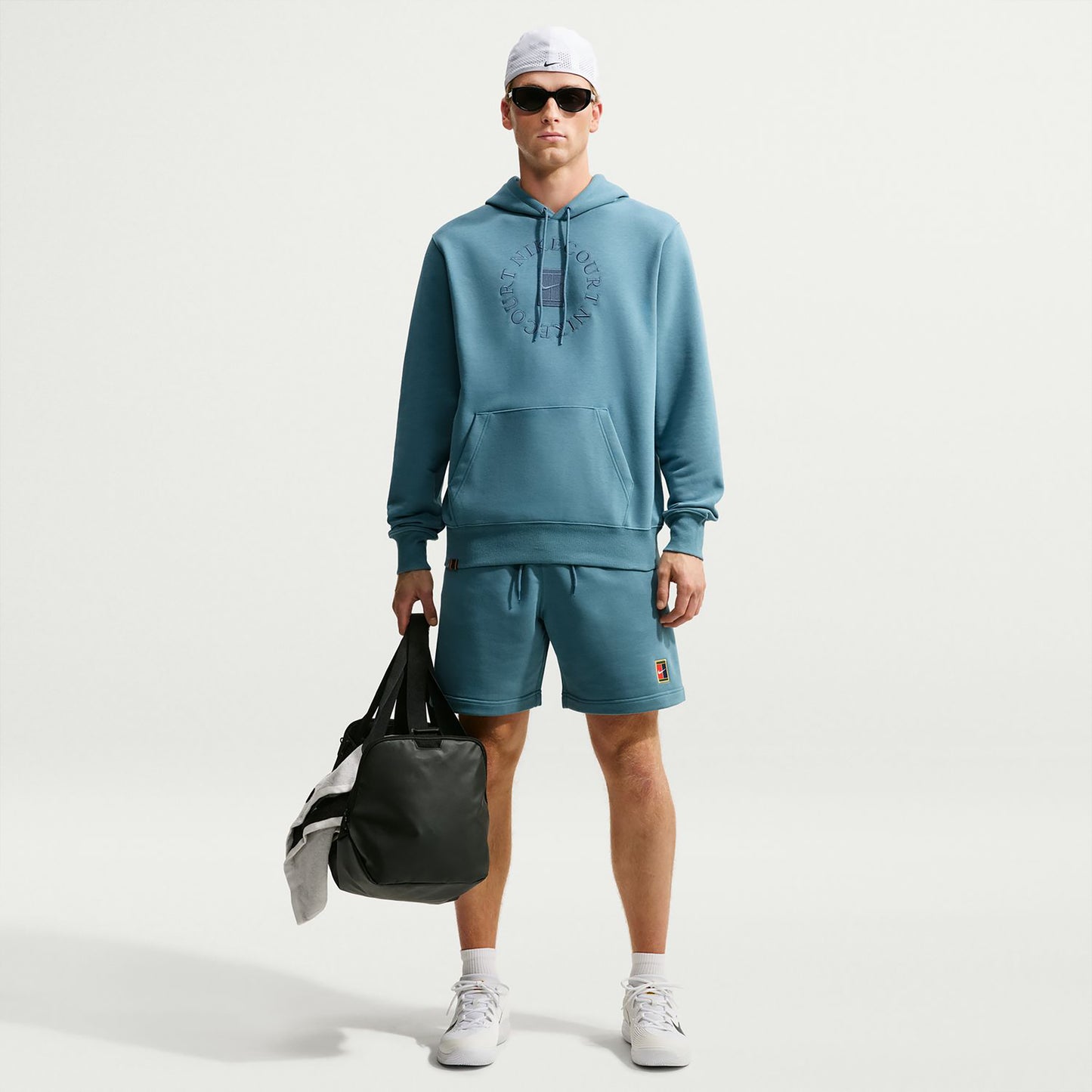 Nike Court Dri-Fit Heritage Sweat à capuche Hommes - bleu petrol
