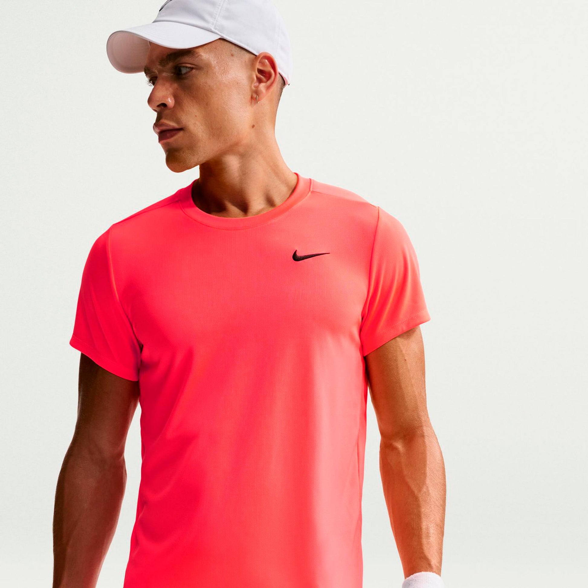 Nike Court Victory Dry T-shirt Hommes - corail, noir