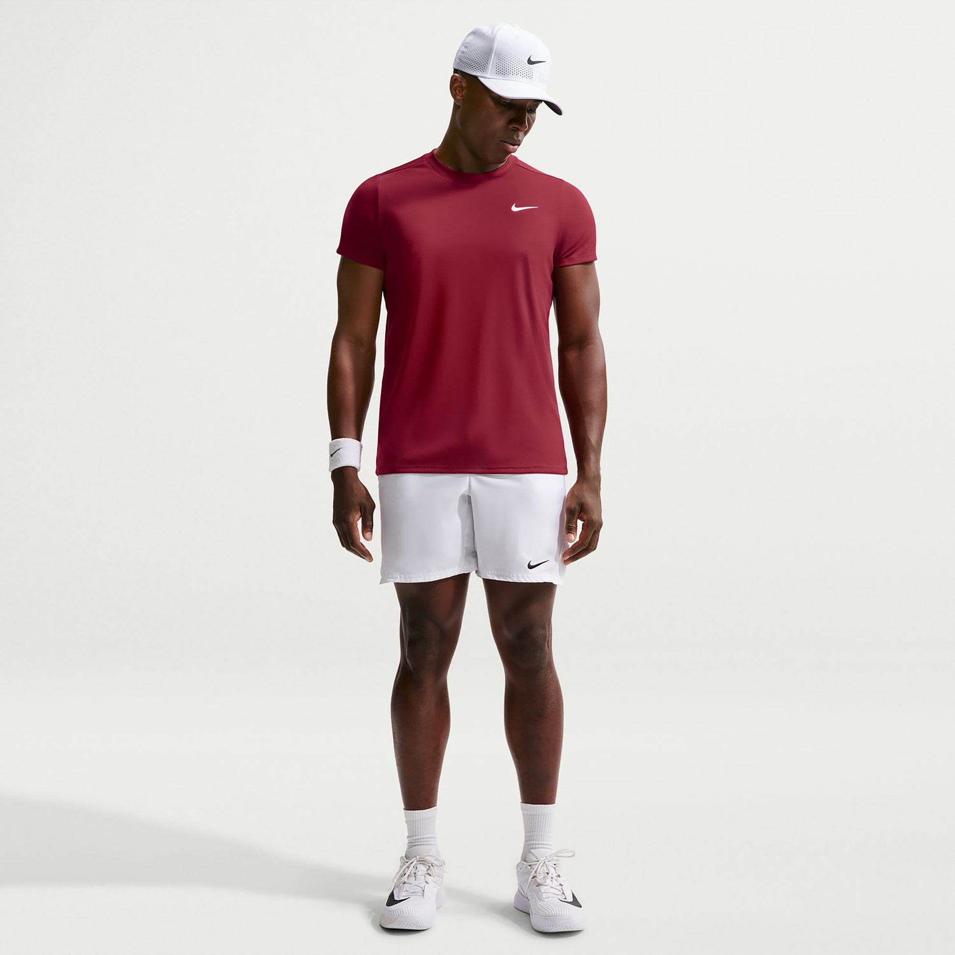 Nike Court Victory Dry T-shirt Hommes - rouge vin