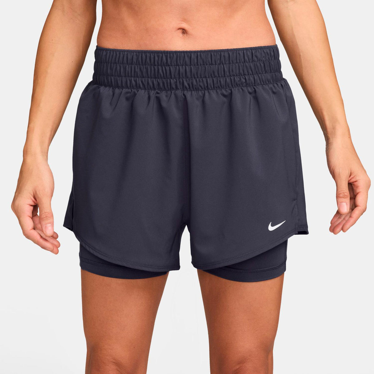 Nike Dri-Fit One High Rise 2in1 3in Shorts Femmes - gris foncé