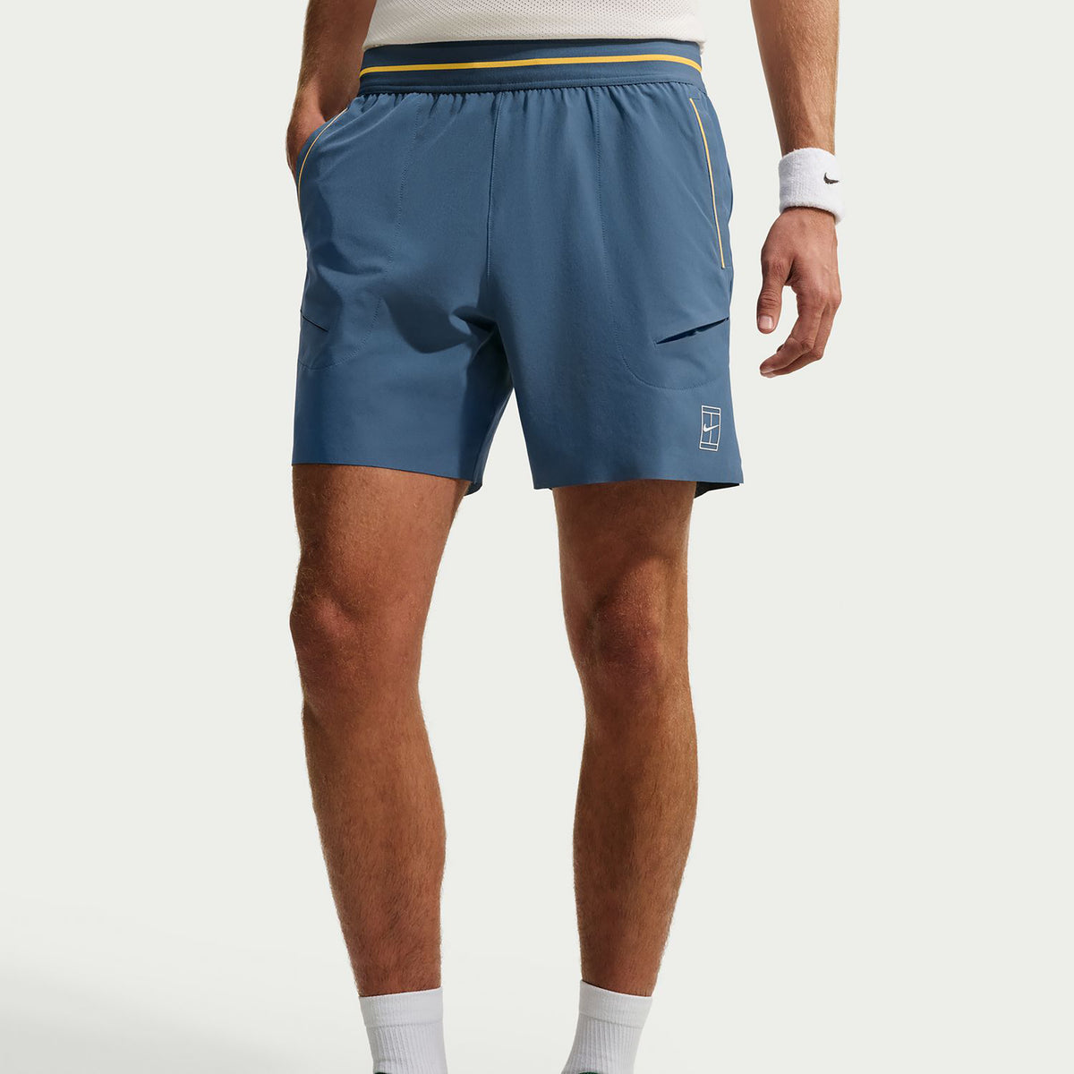 Nike Court Dri-FIT Advantage 6in Shorts Hommes - bleu gris, orange