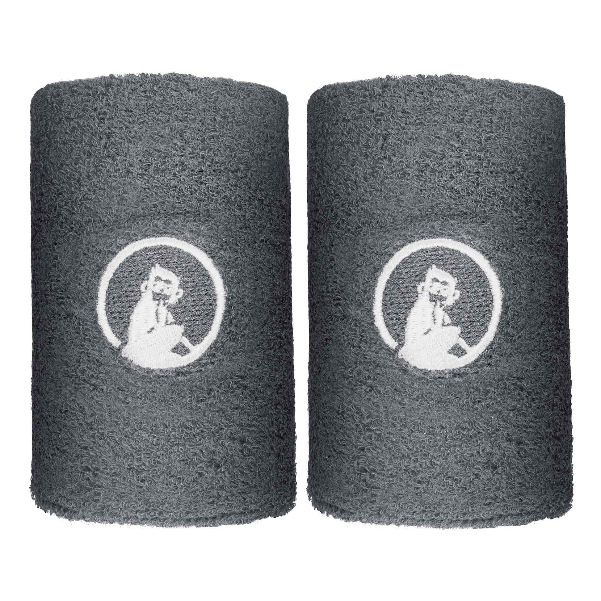 Quiet Please Poignet Pack de 2 unités long - gris foncé, blanc