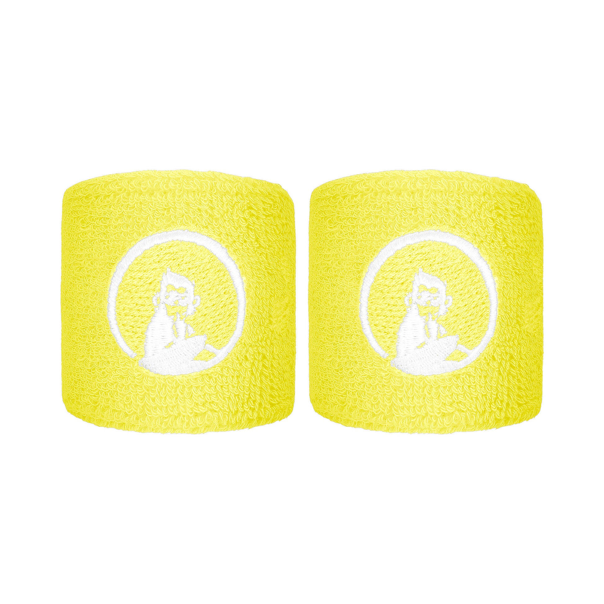 Quiet Please Poignet Pack de 2 unités court - jaune, blanc