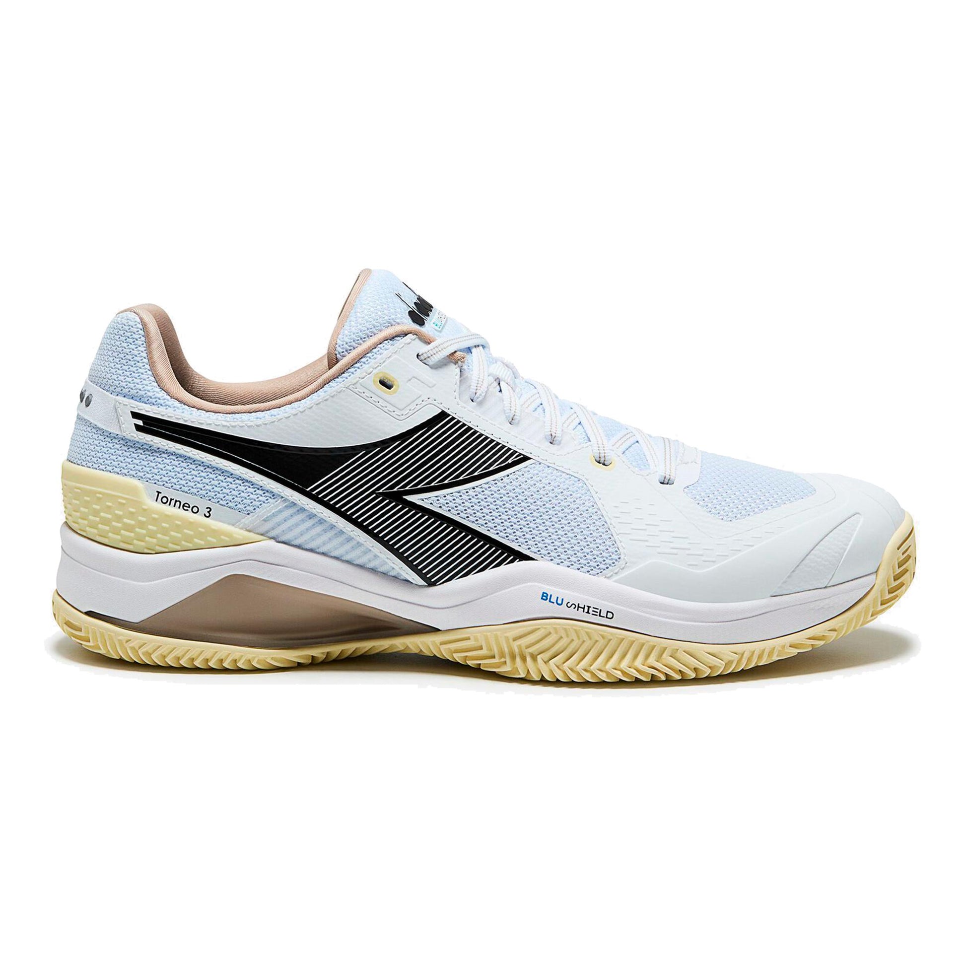 Diadora Blushield Torneo 3 Chaussure terre battue Hommes - blanc, noir