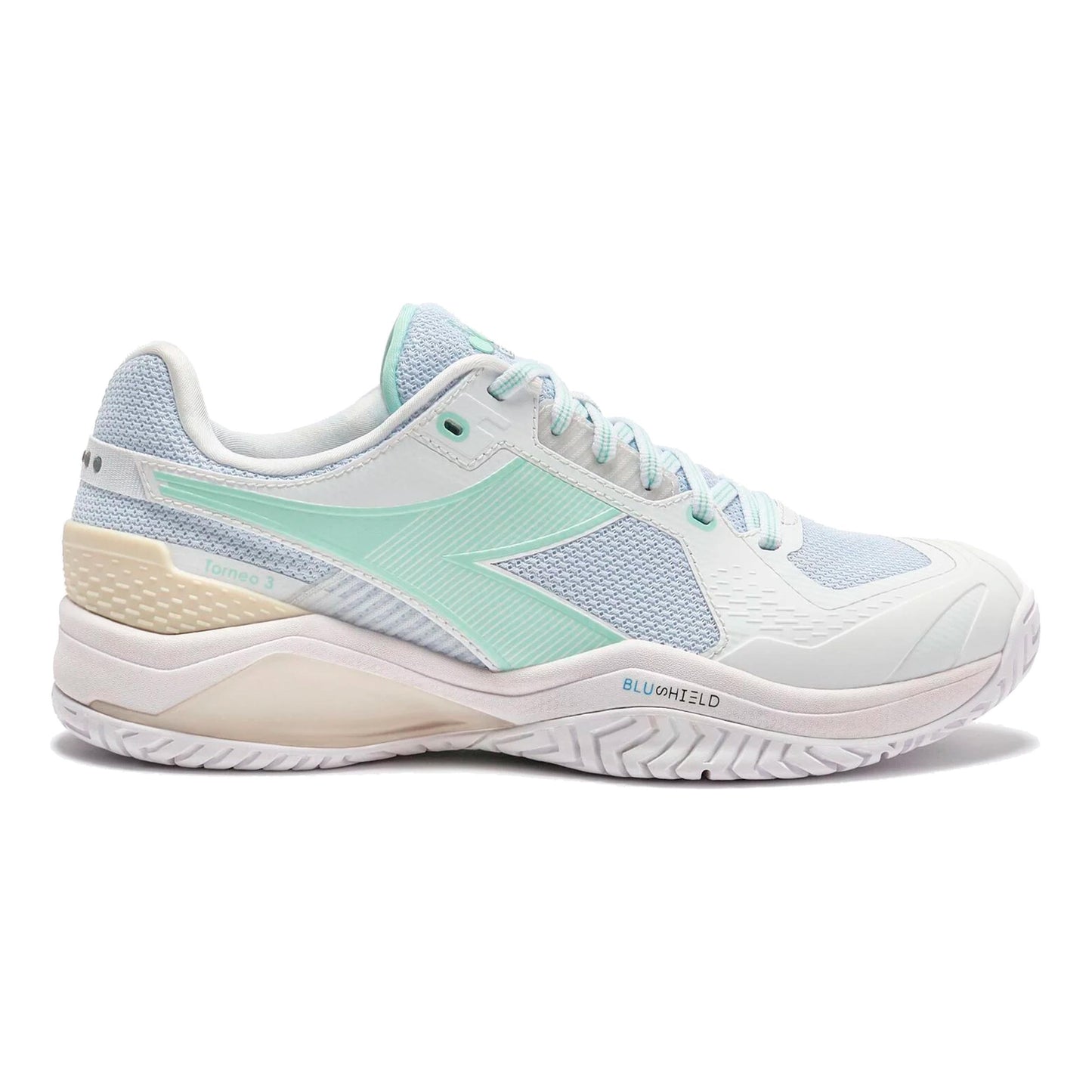 Diadora Blushield Torneo 3 Chaussures toutes surfaces Femmes-blanc, vert