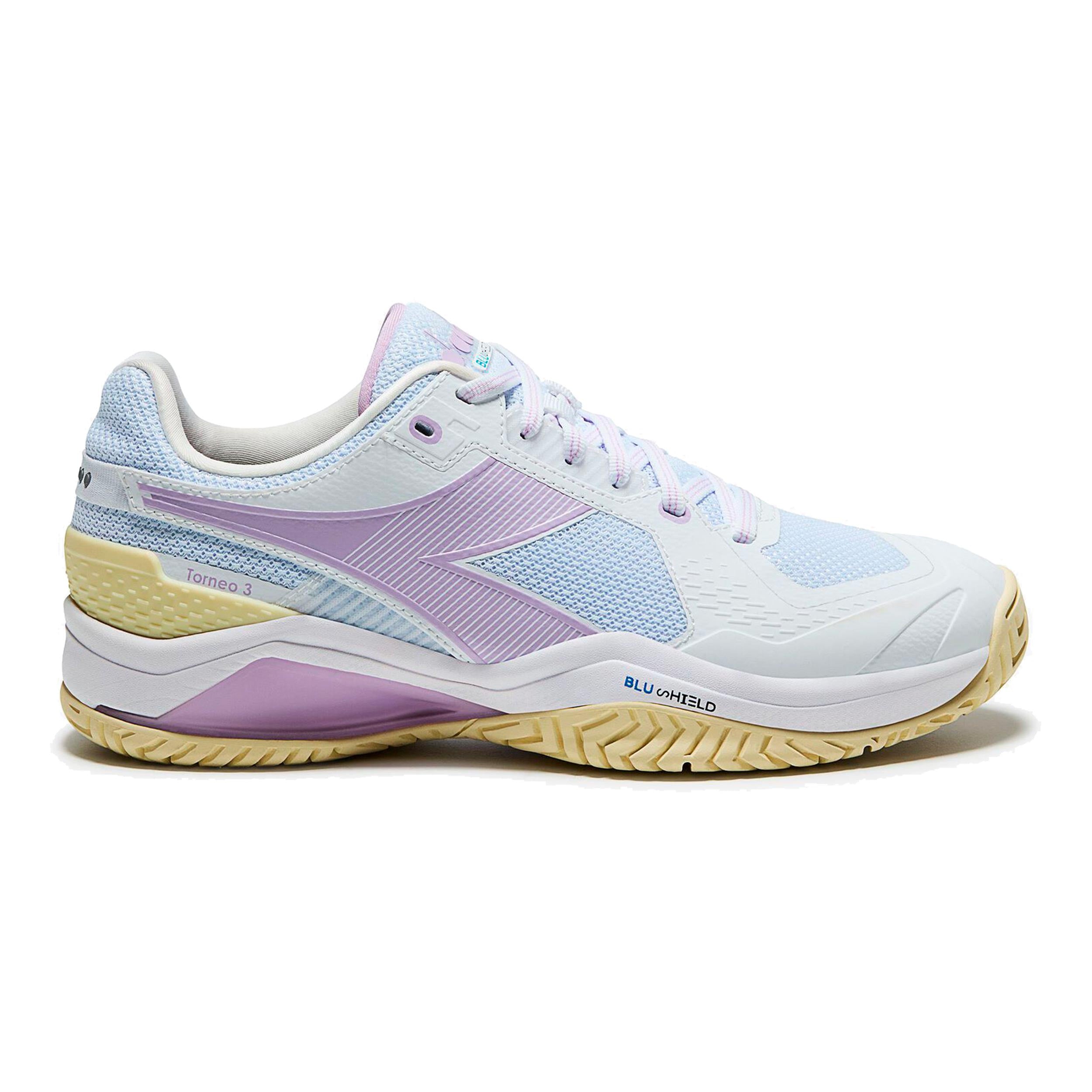 Diadora Blushield Torneo 3 Chaussures toutes surfaces Femmes - blanc, lilas