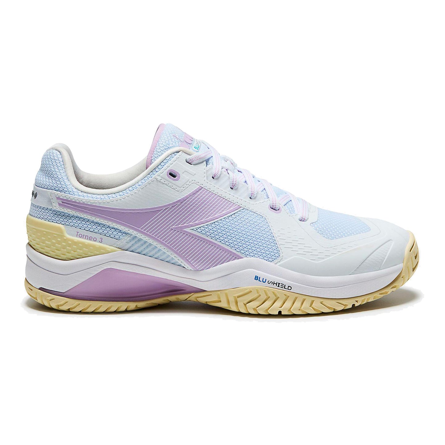 Diadora Blushield Torneo 3 Chaussures toutes surfaces Femmes - blanc, lilas