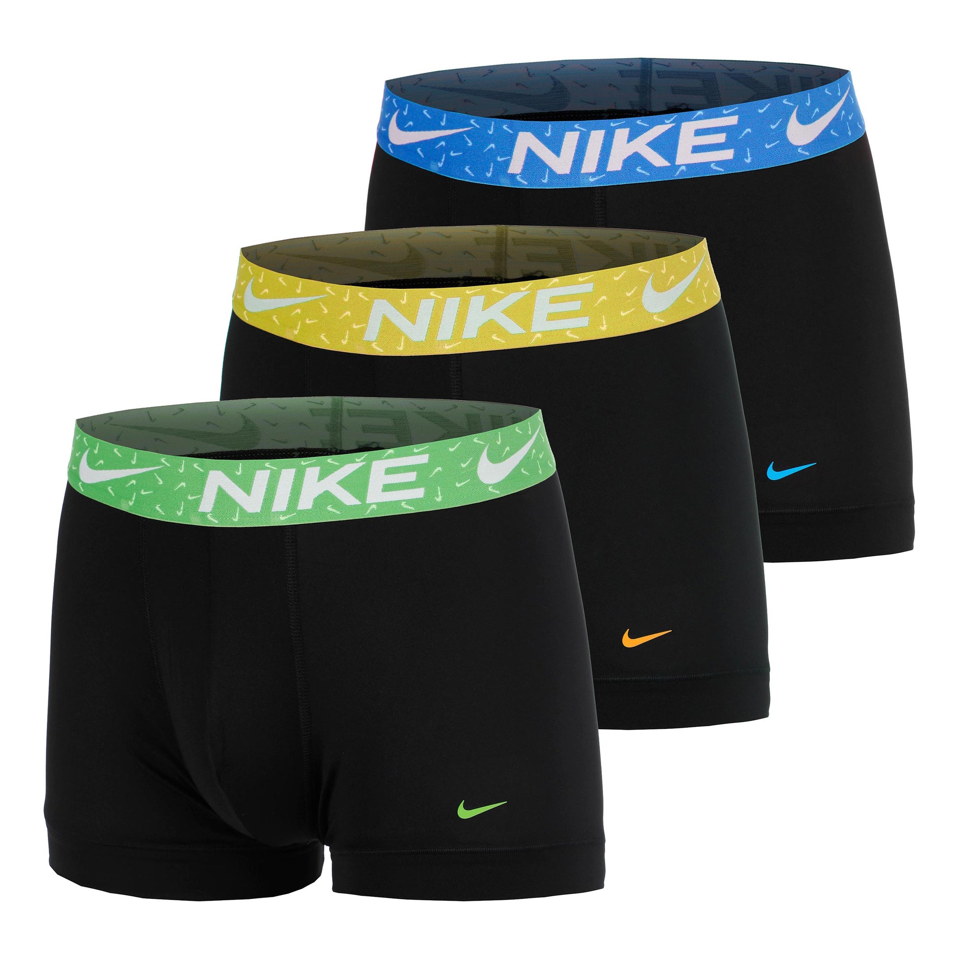 Nike Dri-Fit Essential Micro Trunk Caleçon - Pack de 3 Hommes-noir, vert