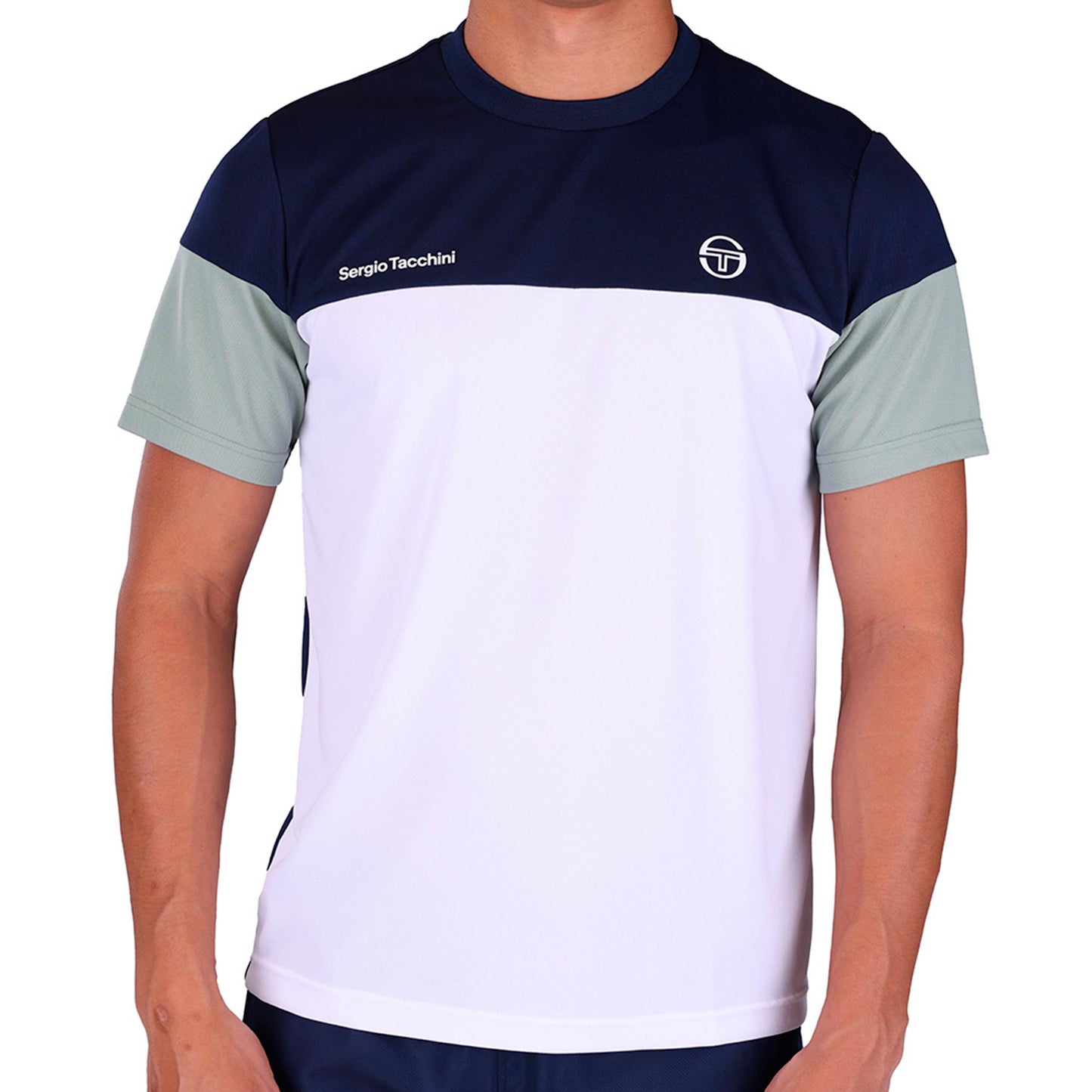 Sergio Tacchini Prave T-shirt Hommes - bleu foncé, blanc