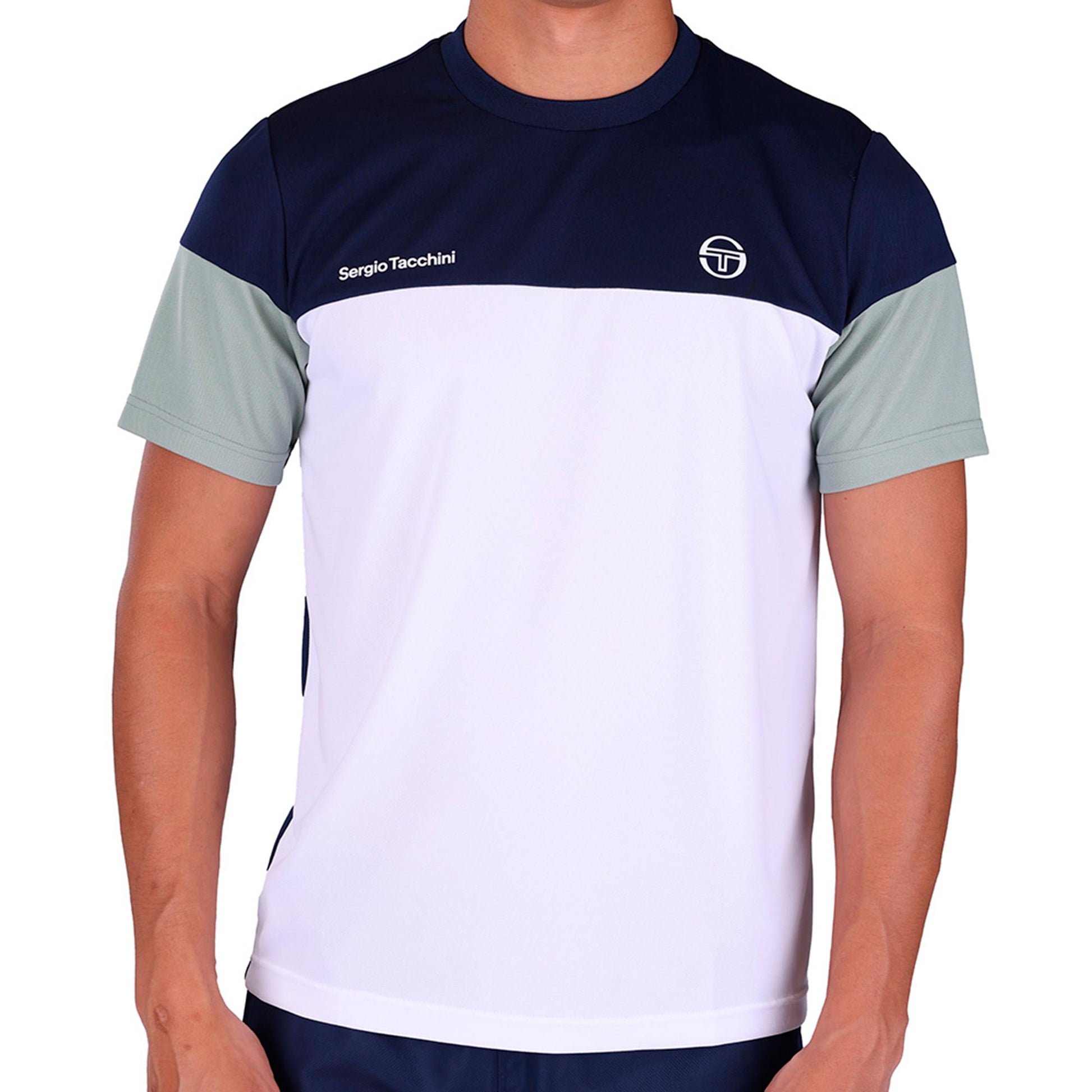 Sergio Tacchini Prave T-shirt Hommes - bleu foncé, blanc