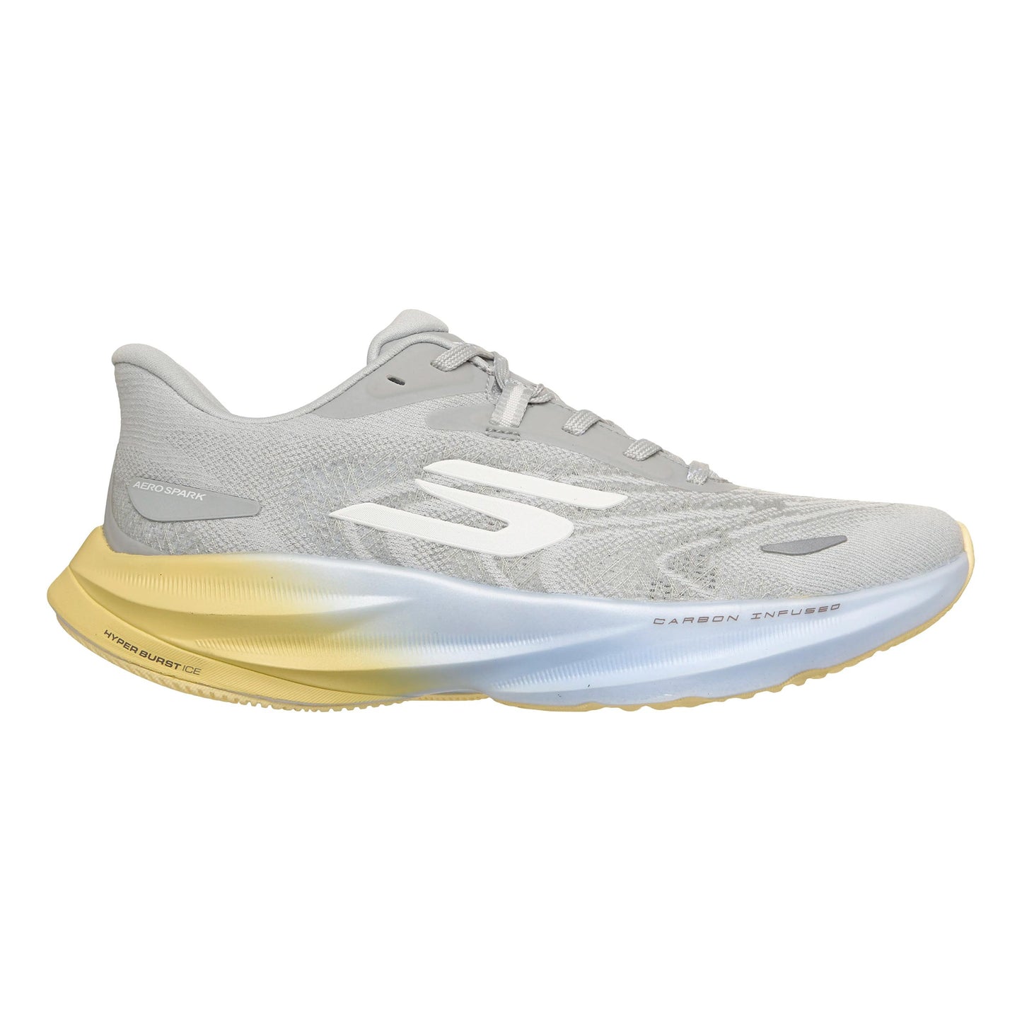 Skechers SKX Aero Spark Chaussure de running sans stabilisateurs Femmes - gris clair, jaune