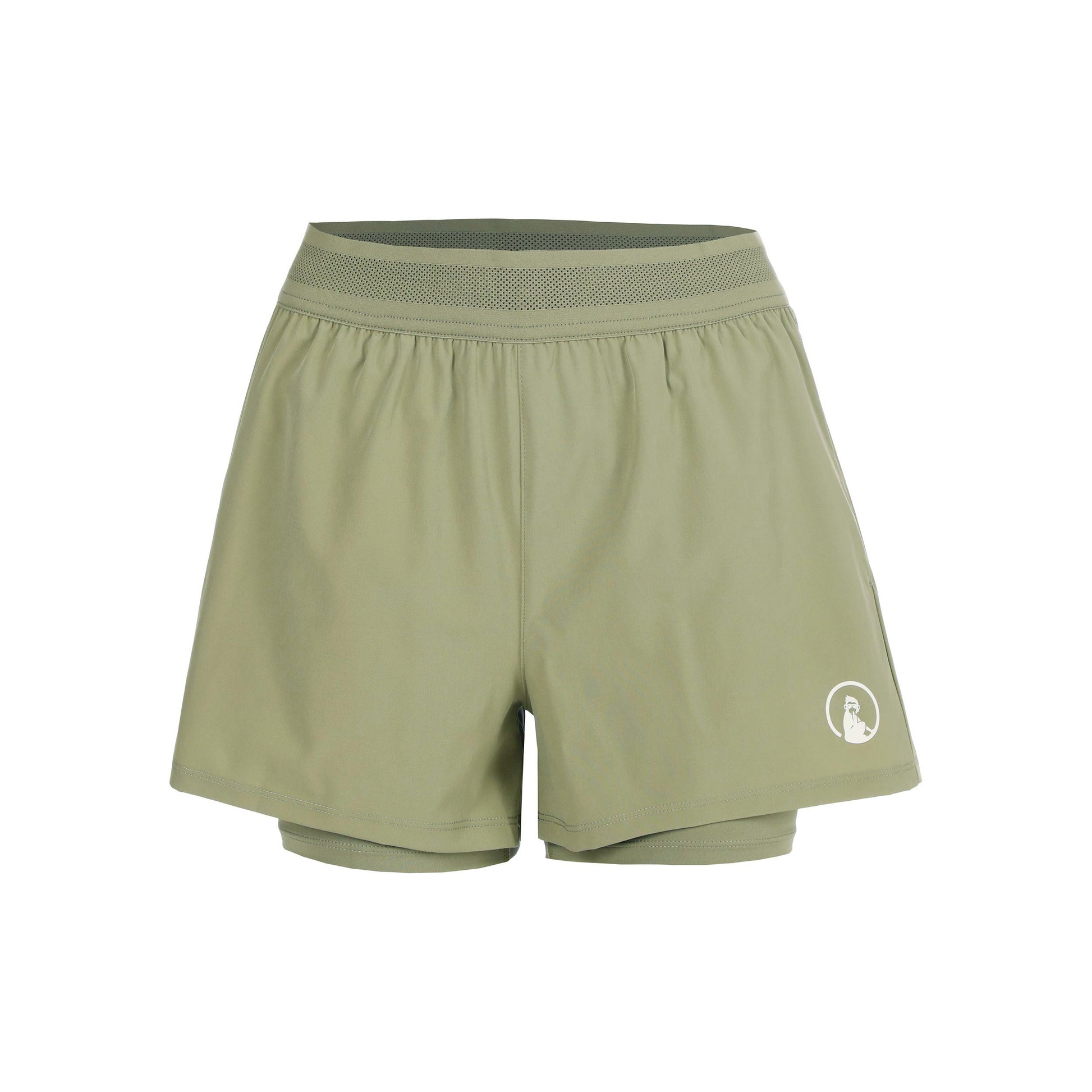 Quiet Please Memories Rematch 2In1 Shorts Femmes - kaki