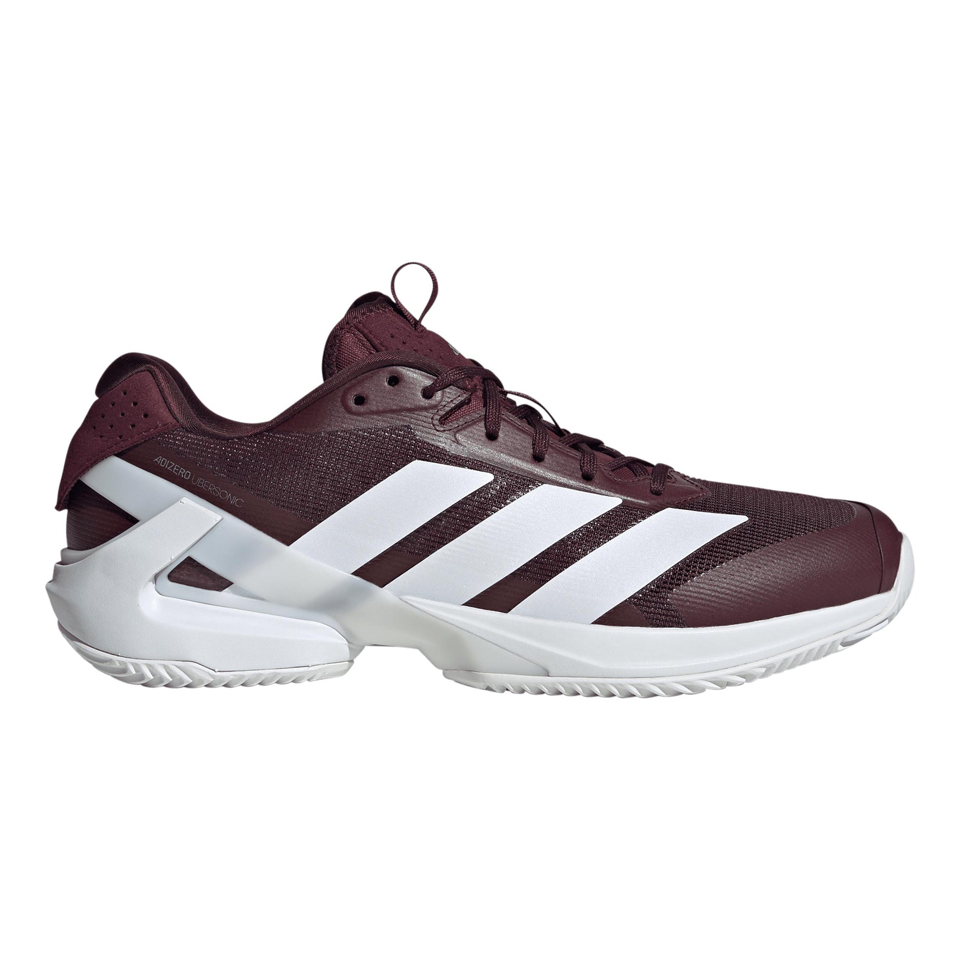 adidas adizero Ubersonic 5 Chaussure terre battue Hommes - rouge vin, argent