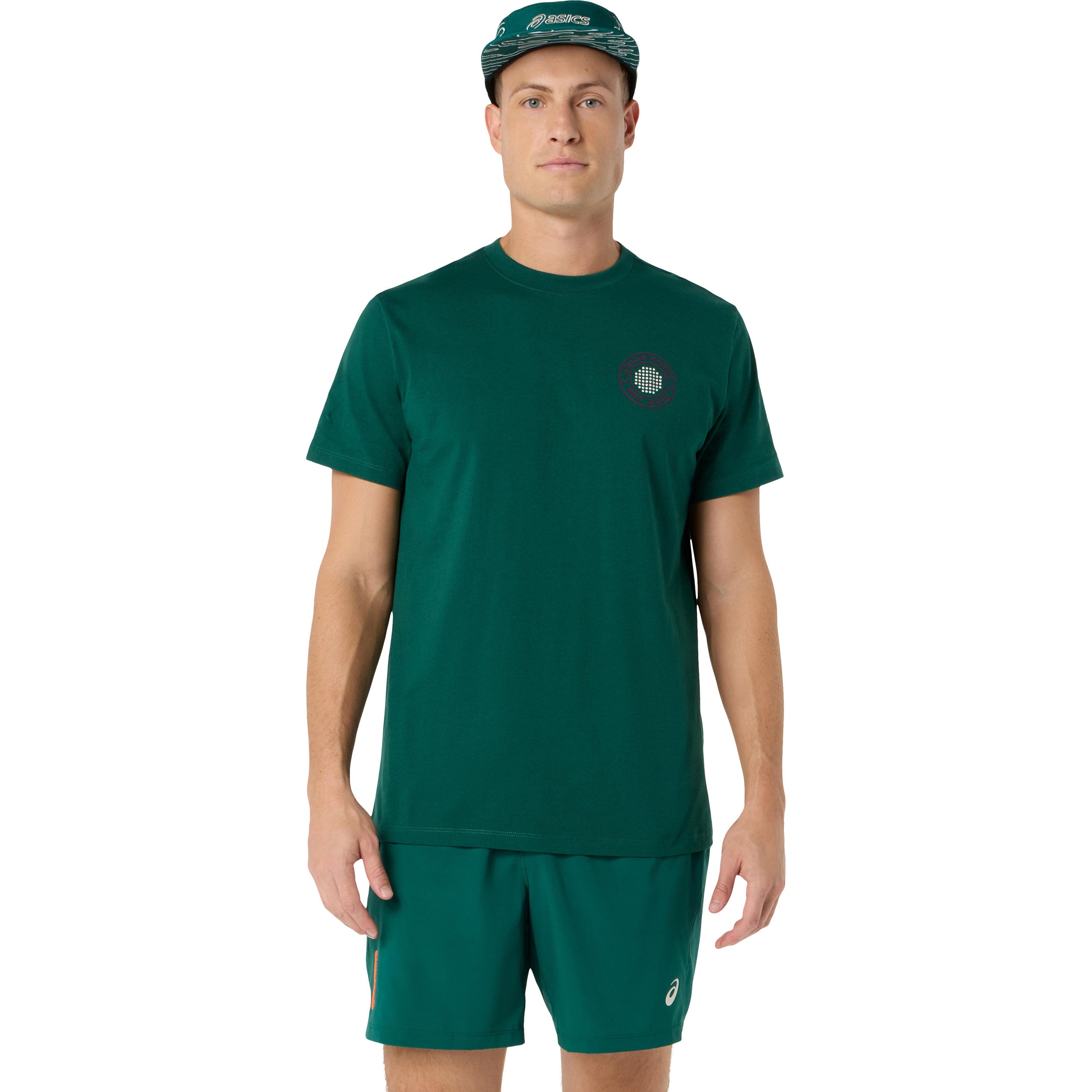 ASICS Court Graphic T-shirt Hommes - vert foncé